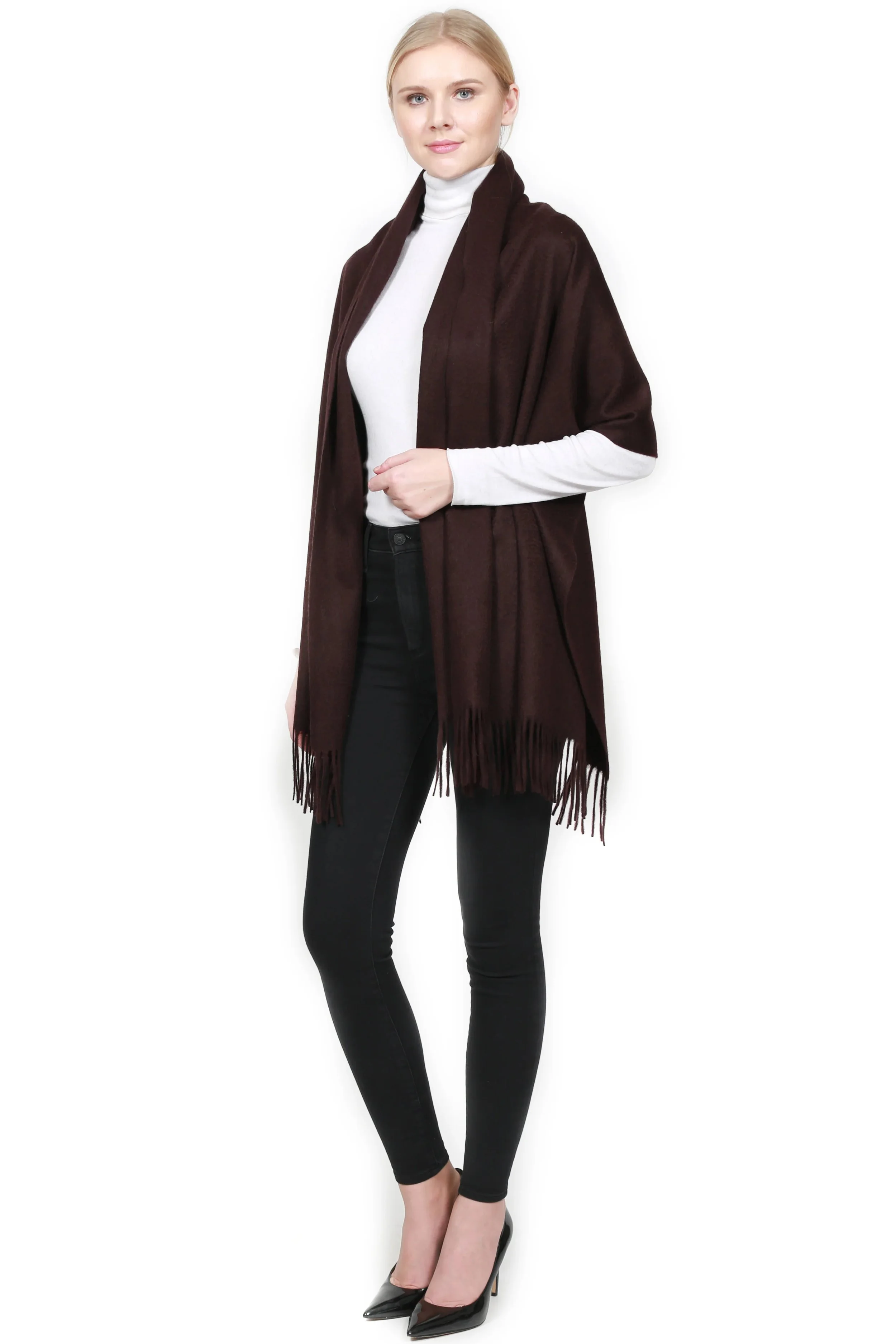 Cashmere Scarf-Mens scarf- Cashmere-Dress Shawl-Keffiyeh-Shemagh- Winter Scarf (Solid Cashmere Scarf with tassels)