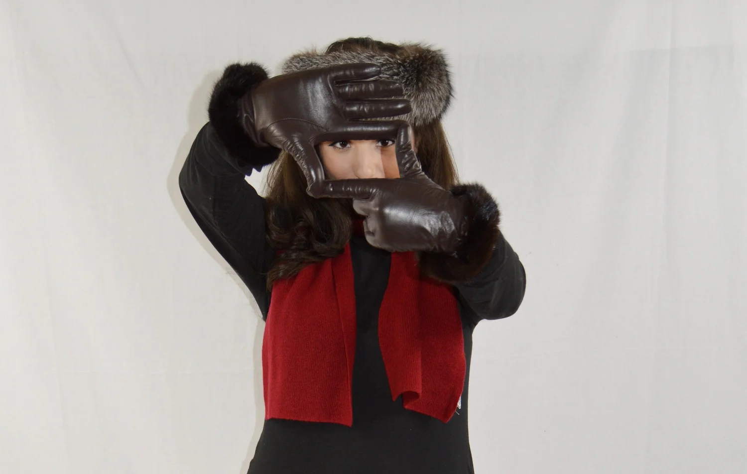 Glove-Gloves-Mink-Leather Gloves-Leather Glove-Leather 