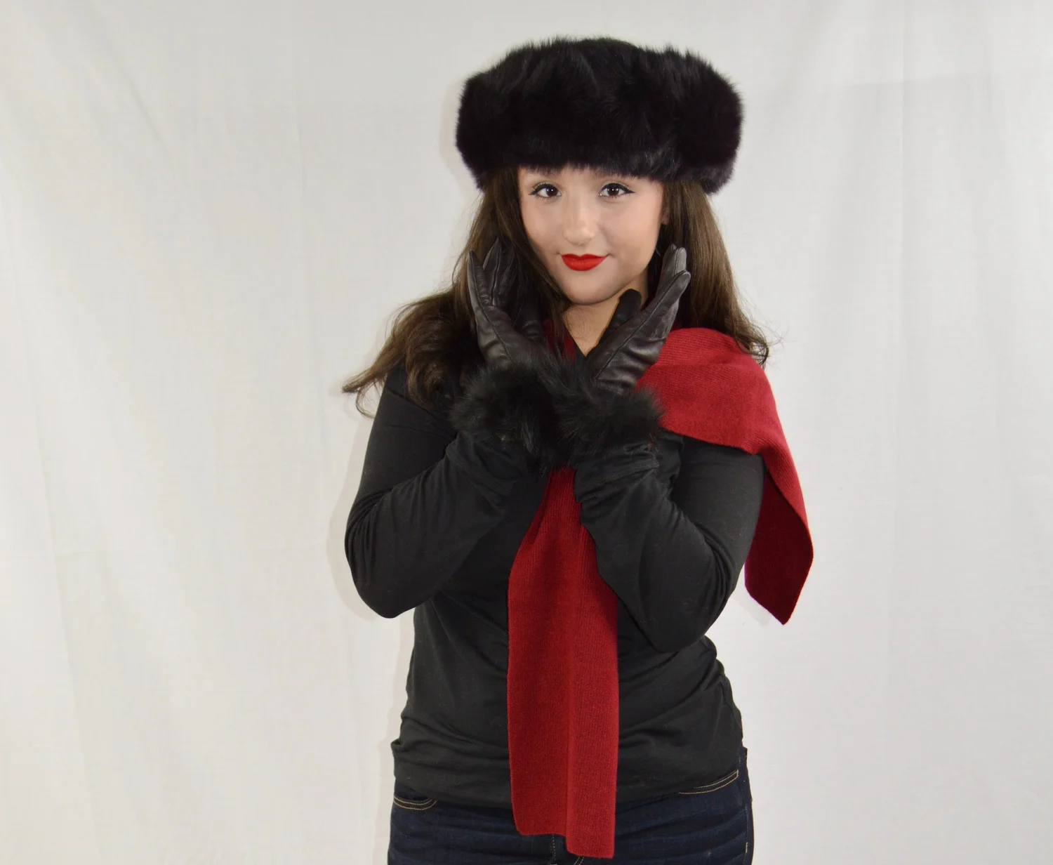 Fur Headband-Headband-Fox Headband-Fur-Collar-Hat-Headwear-Ear Muff-Neck Warmer Headband-Headbands-hat-hats-cap-caps-Fox Headband-Fur-Collar  main image 3
