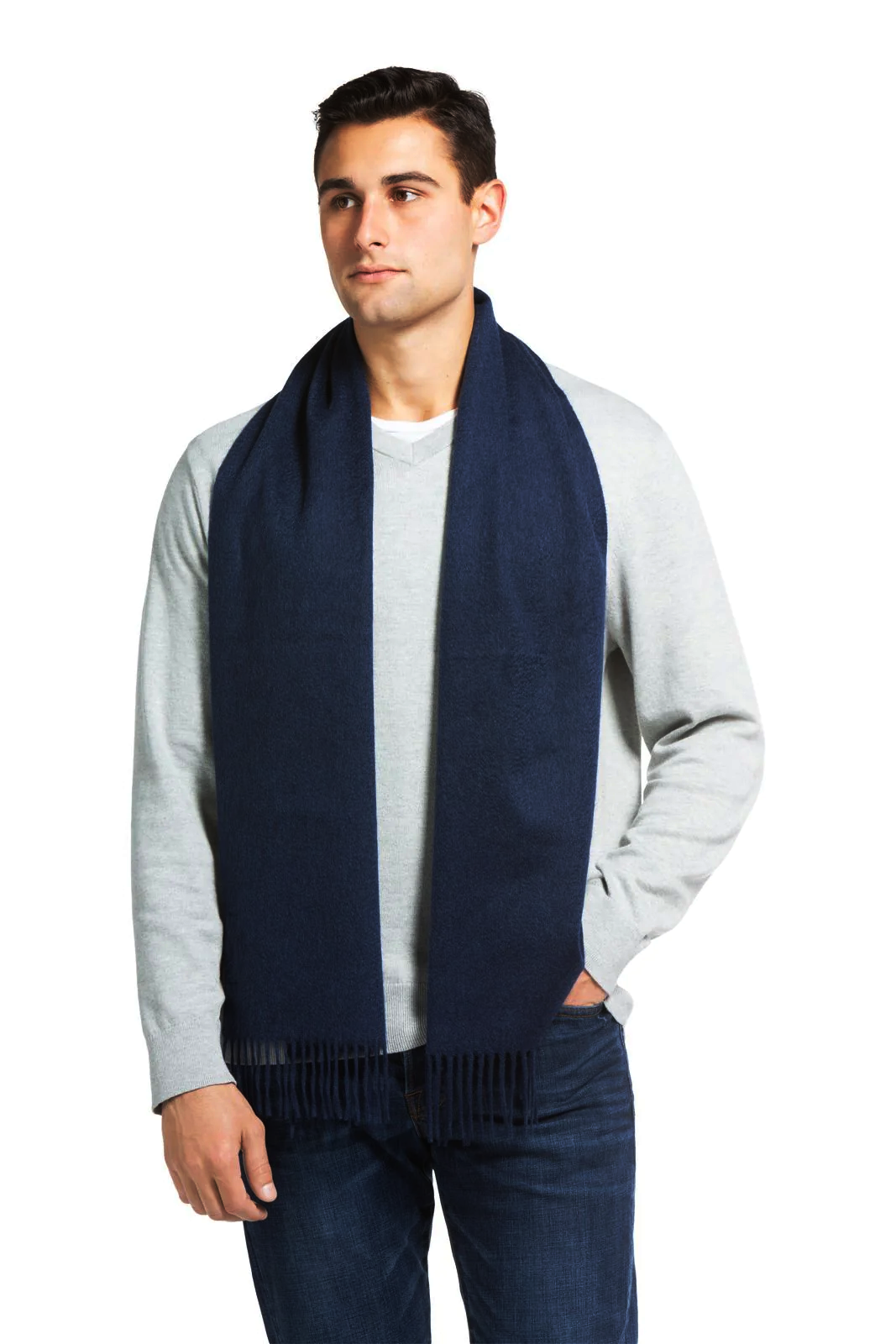 Men's scarf-Fancy Scarf-Check Scarf-Evening Scarves for men-scarf-plaid (Solid Cashmere Feel Unisex Scarf - Espresso)