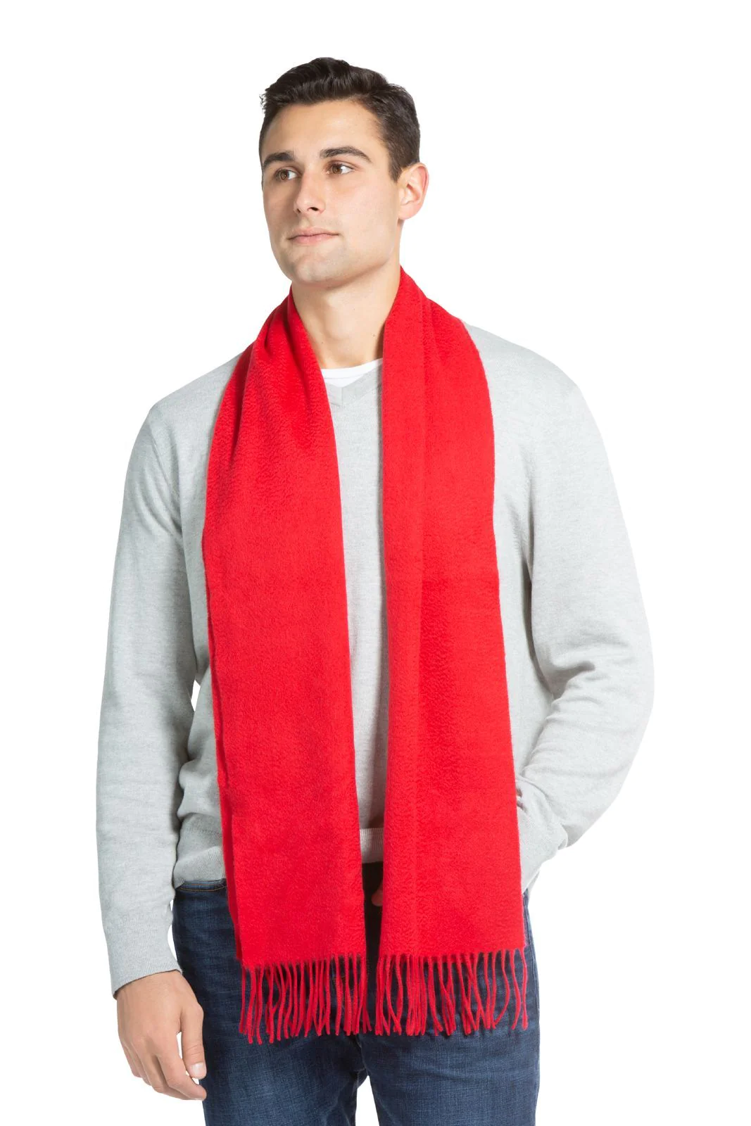 Men's scarf-Fancy Scarf-Check Scarf-Evening Scarves for men-scarf-plaid (Solid Cashmere Feel Unisex Scarf - Charcoal)