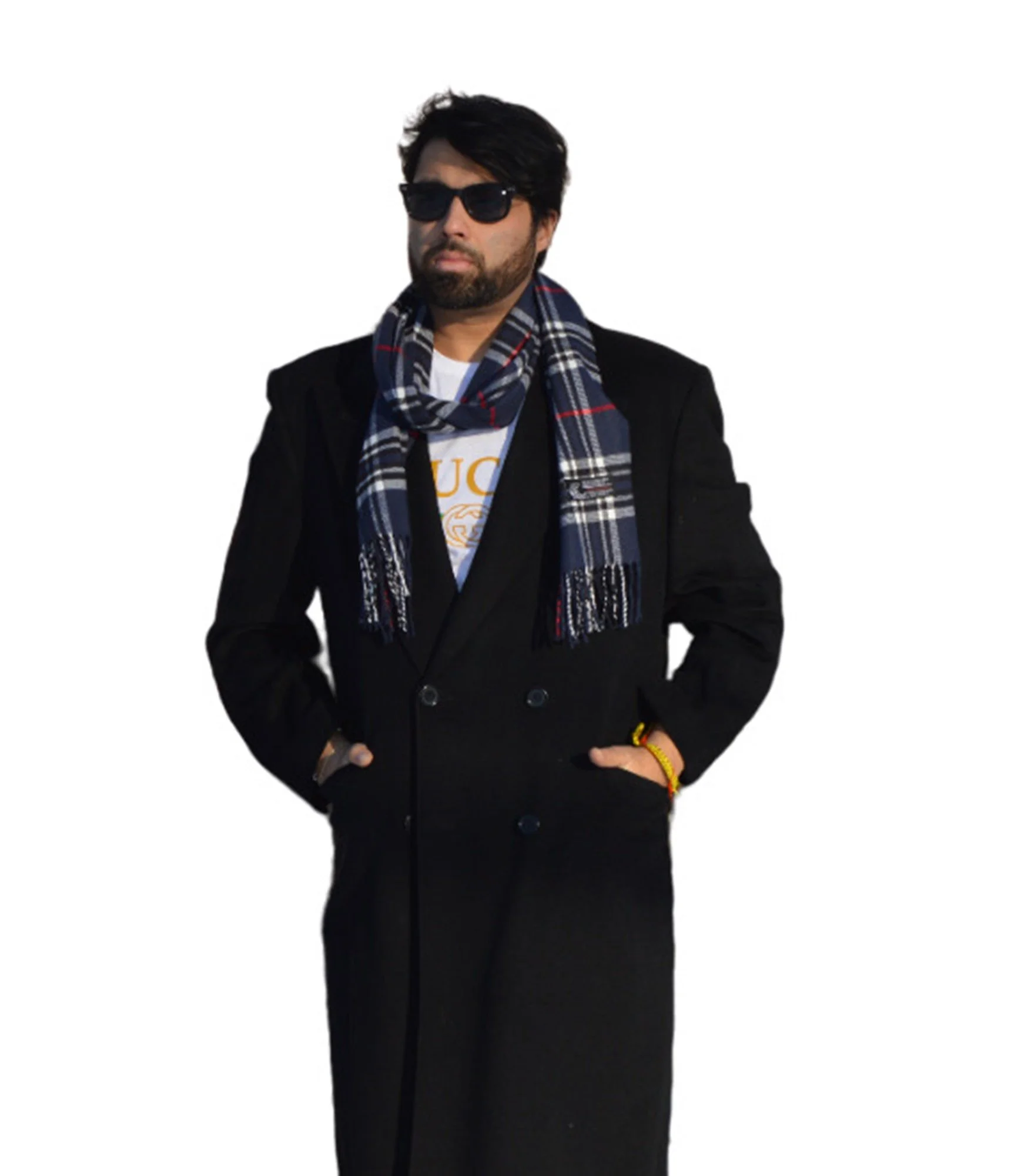 Mens scarf-scarves for men-Fancy Scarf-Check Scarf-Evening scarf-Plaid (Unisex Cashmere Feel Check and Plaid scarf- Olive Green)