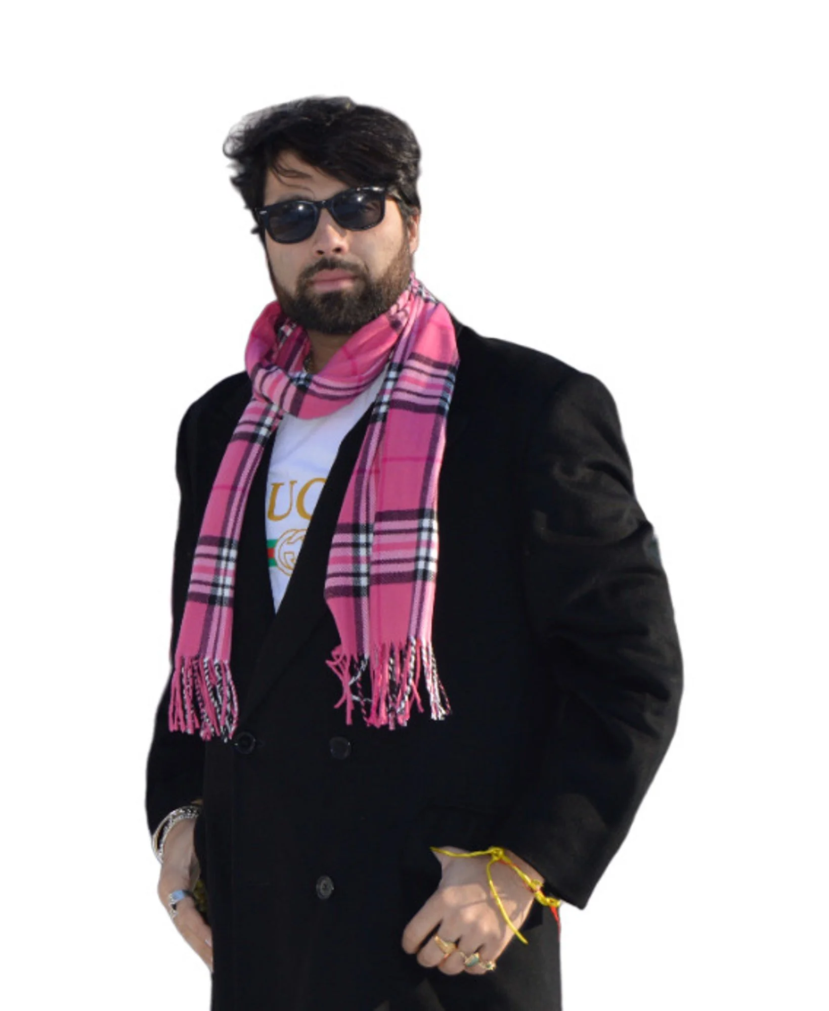 Mens scarf-scarves for men-Fancy Scarf-Check Scarf-Evening scarf-Plaid (Unisex Cashmere Feel Check and Plaid scarf- Olive Green)