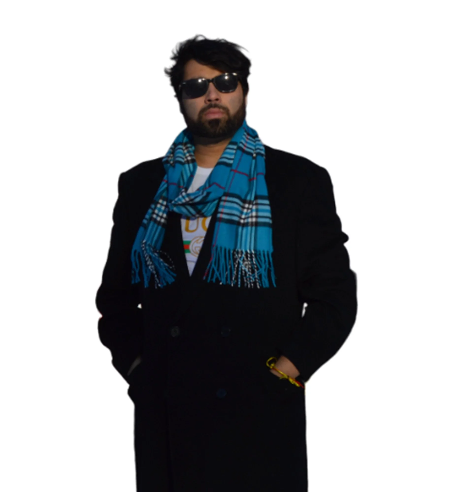 Mens scarf-scarves for men-Fancy Scarf-Check Scarf-Evening scarf-Plaid (Unisex Cashmere Feel Check and Plaid scarf- Red)