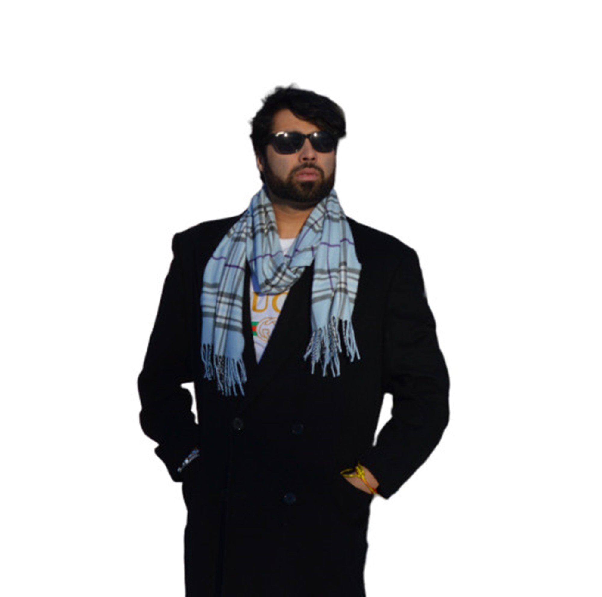 Mens scarf-scarves for men-Fancy Scarf-Check Scarf-Evening scarf-Plaid (Unisex Cashmere Feel Check and Plaid scarf- Grey)