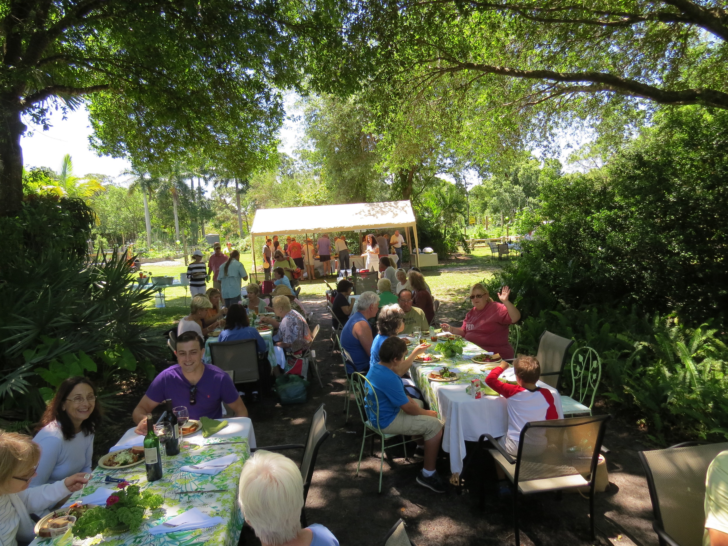 A Sunday luncheon on the lawn. 