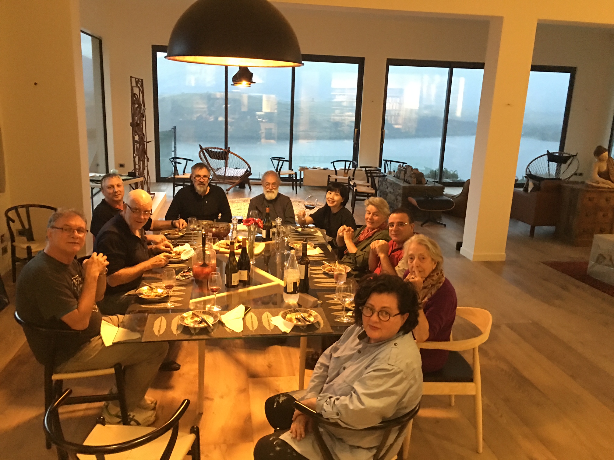 Artists' dinner during the residency