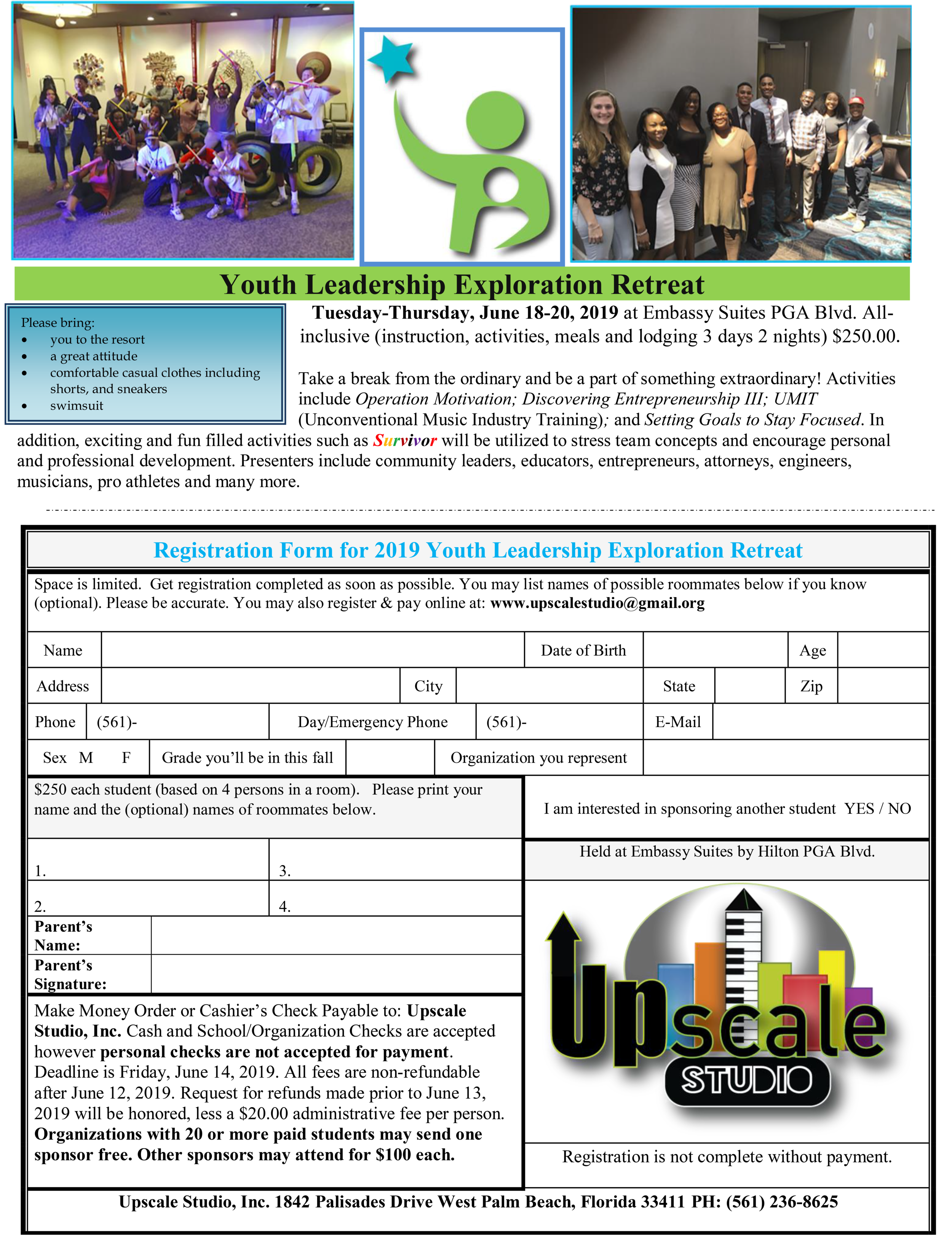 Youth Leadership Exploration Retreat Application