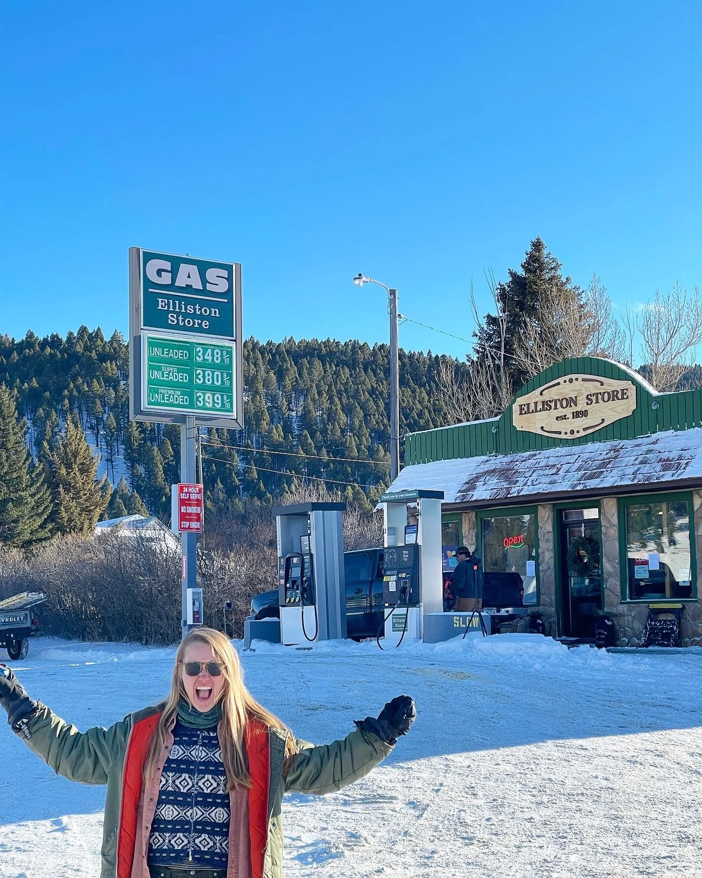 Cate With The Store Sign