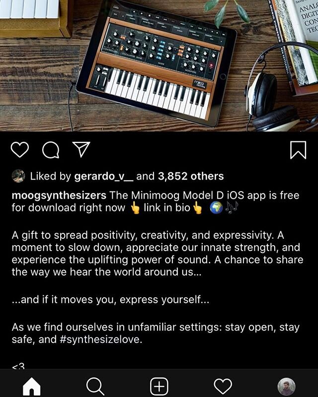 So cool that @moogsynthesizers is doing this! Amazing company and amazing products.