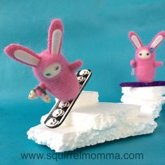 BUNNY THING ON SNOWBOARD