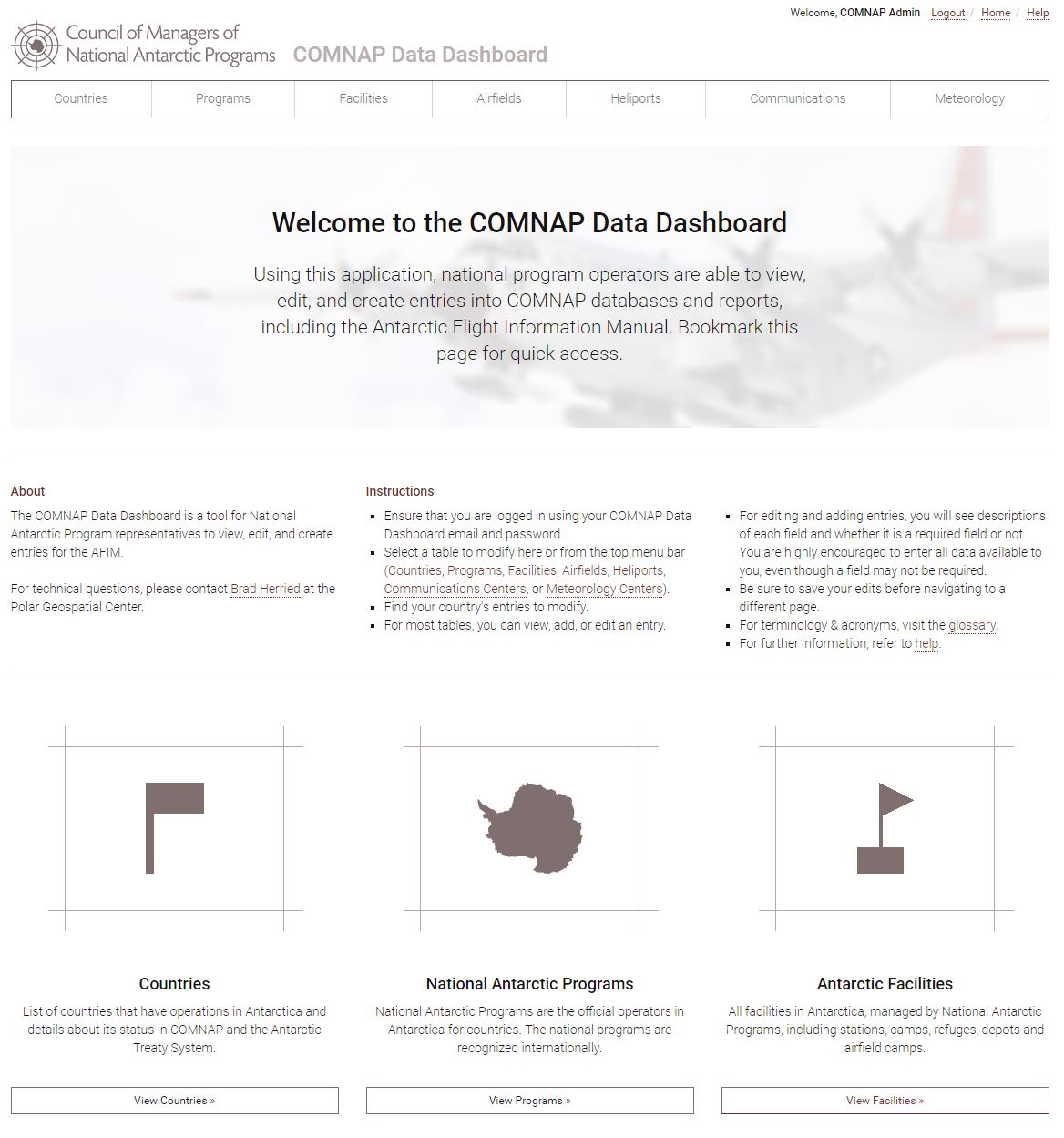 COMNAP Data Dashboard