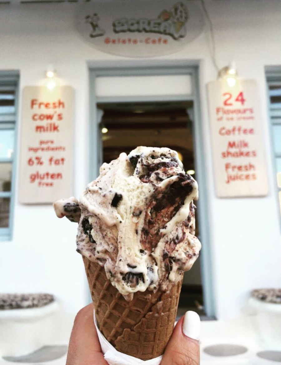 I Scream in Mykonos Town. Bold claim but best ice cream I've ever had.&nbsp;