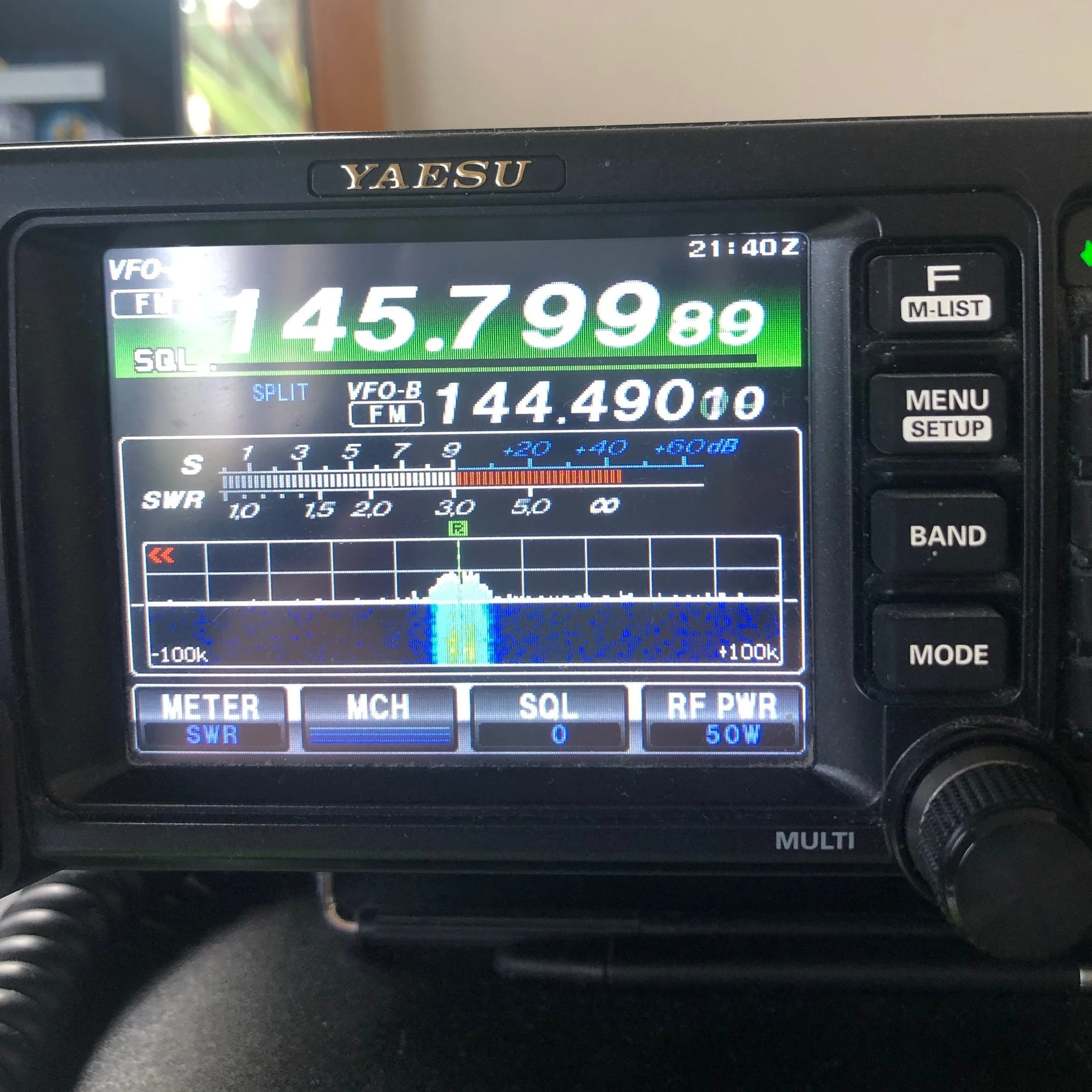 ISS at 40db over 9 on Yaesu FT-991A