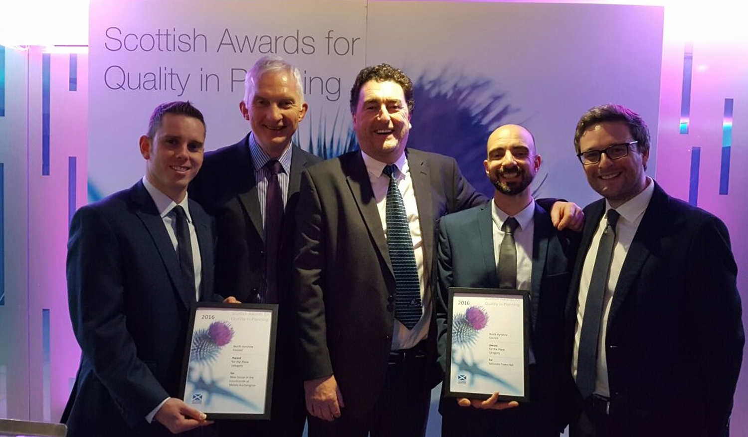 Saltcoats Team Receiving Award