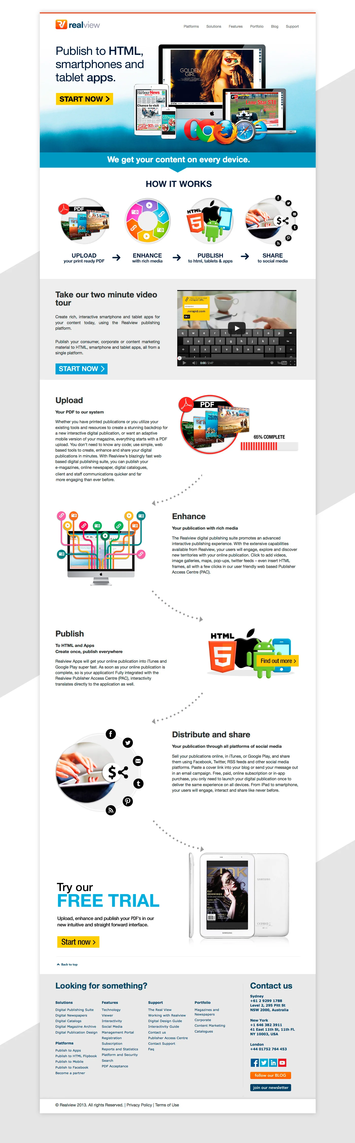 Home page design