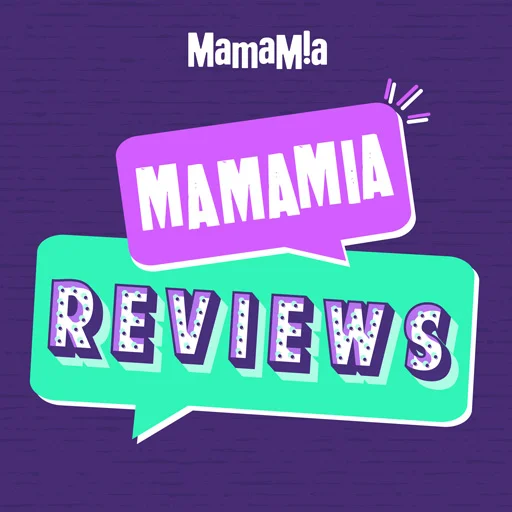 Mamamia Reviews podcast cover: Design &amp; art direction.