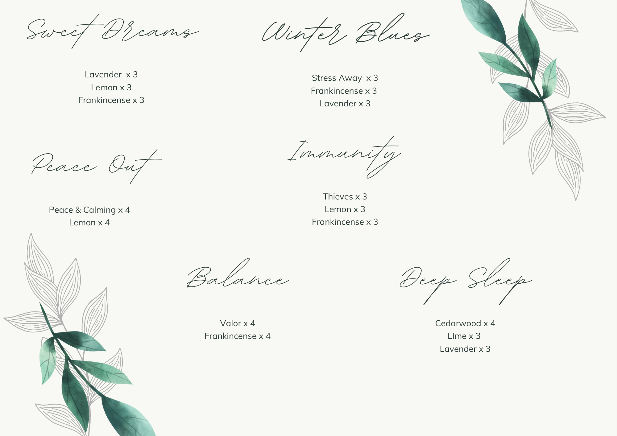 Young Living Diffuser Recipes