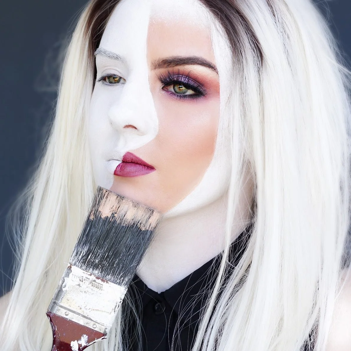 Wake up and makeup 💄 @blakedesigns 
.
.
.
.

.
.

#paintedface #wakeupandmakeup #makeupchallenge #facepaint
#makeafancyface #fancyface #fancydress #sfx #sfxmakeup #goldcoast #goldcoastmakeupartist #makeupartist #creativemakeup #artisticmakeup #filmm