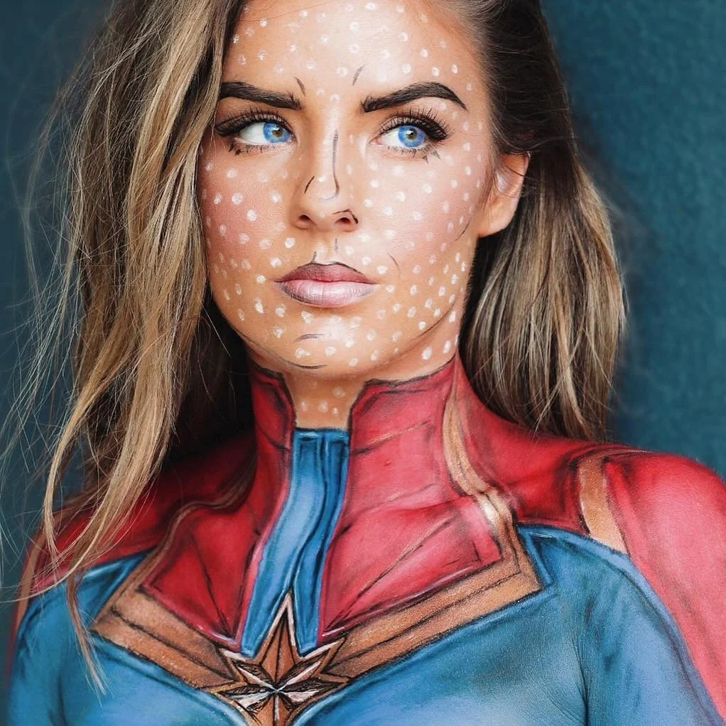 I&rsquo;m not usually one to just focus on body paint&hellip; but this was fun. ❤️💙🤍

#makeafancyface #fancyface #fancydress #sfx #sfxmakeup #goldcoast #goldcoastmakeupartist #makeupartist #creativemakeup #artisticmakeup #filmmakeup #fancydressmake