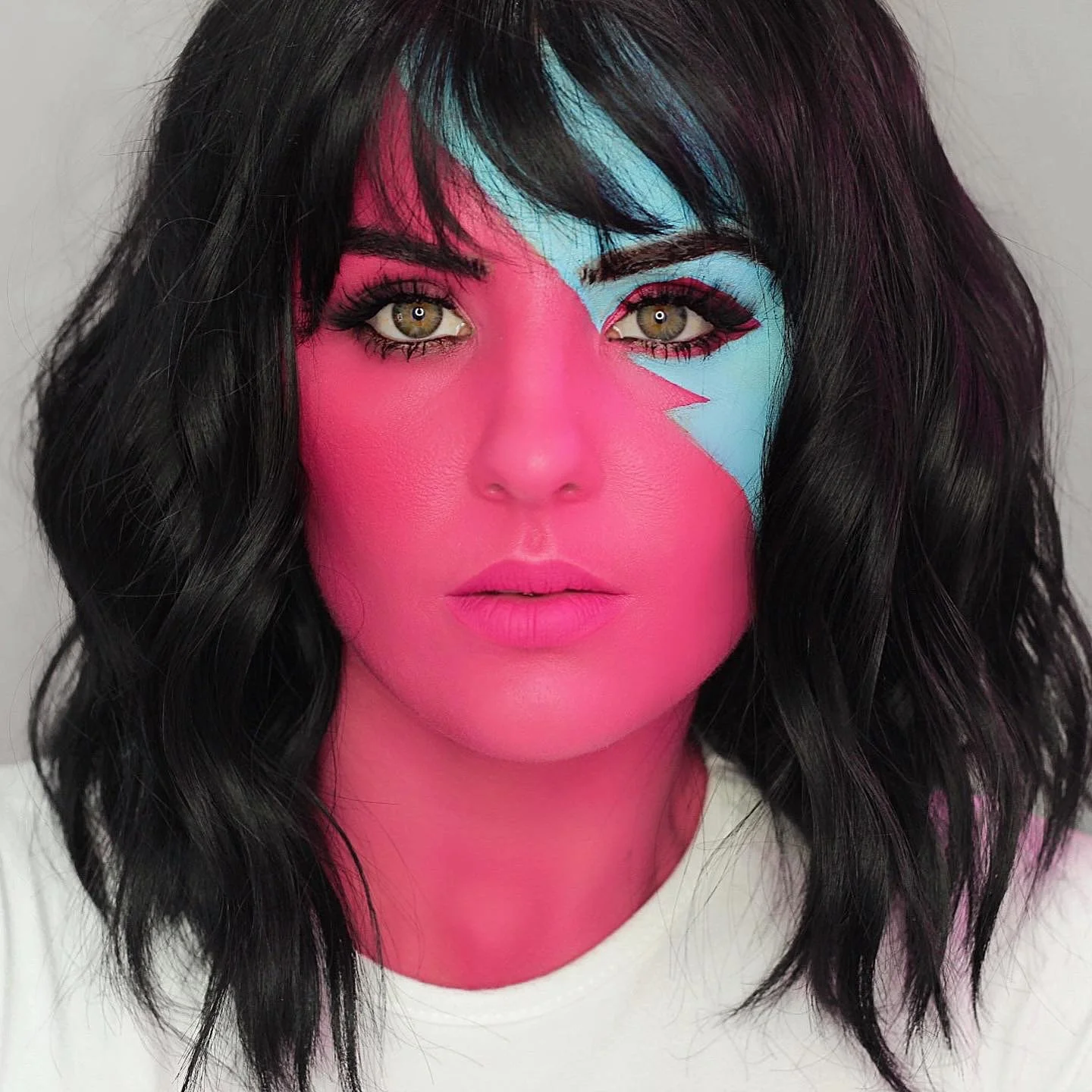 Fortnite character transformation 🩷🩵 #fortnite #girlgamer #makeupartist #creativemakeup #goldcoast