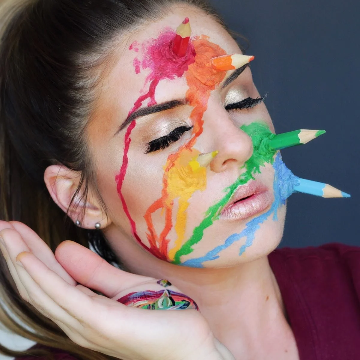 When you&rsquo;re sick of putting pencil to paper 📝 #homeschooling #helpme 
.
.
.
.
.
.
.
.
. 
#makeafancyface #fancyface #fancydress #sfx #sfxmakeup #goldcoast #goldcoastmakeupartist #makeupartist #creativemakeup #artisticmakeup #filmmakeup #fancyd