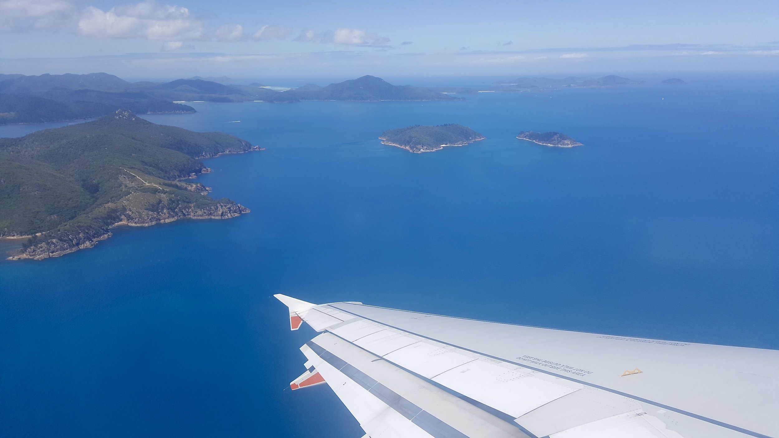 Whitsunday islands, from the aeroplane