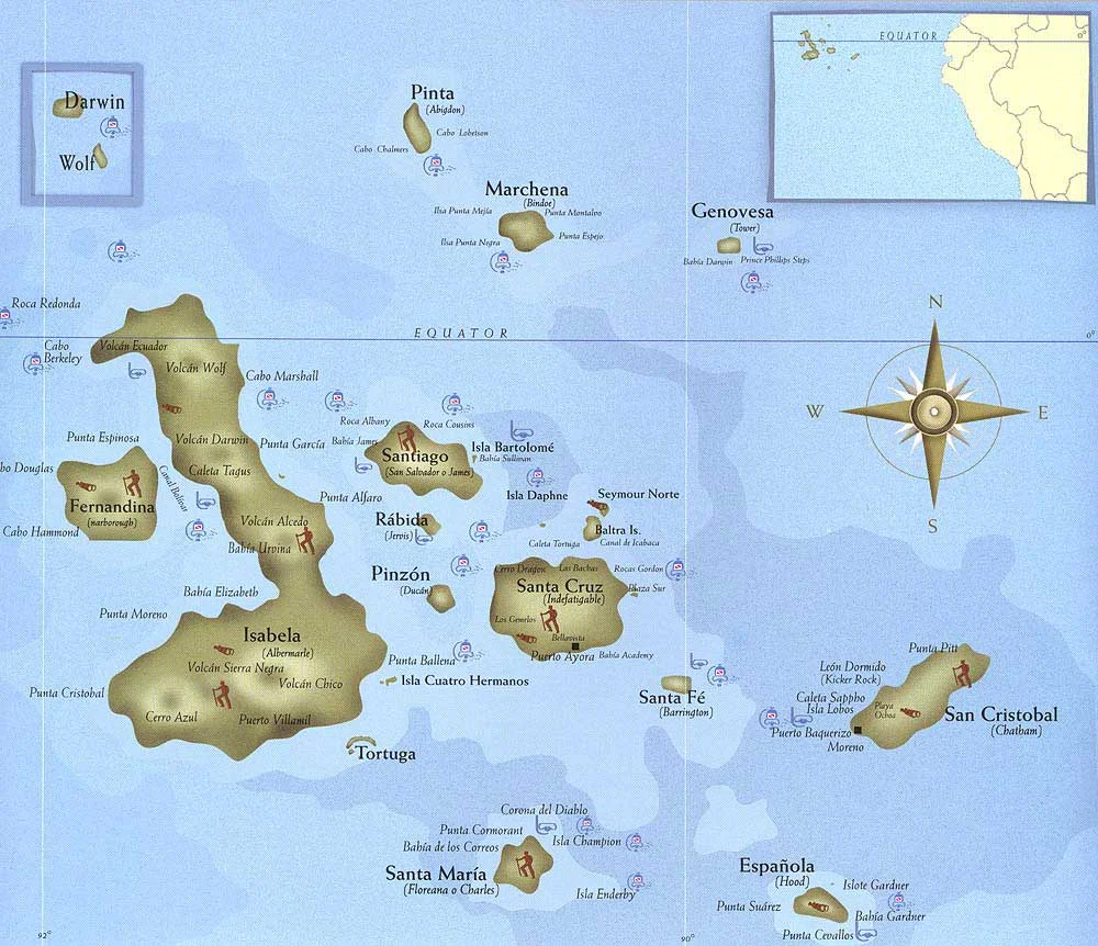 Map from discovergalapagos.com 