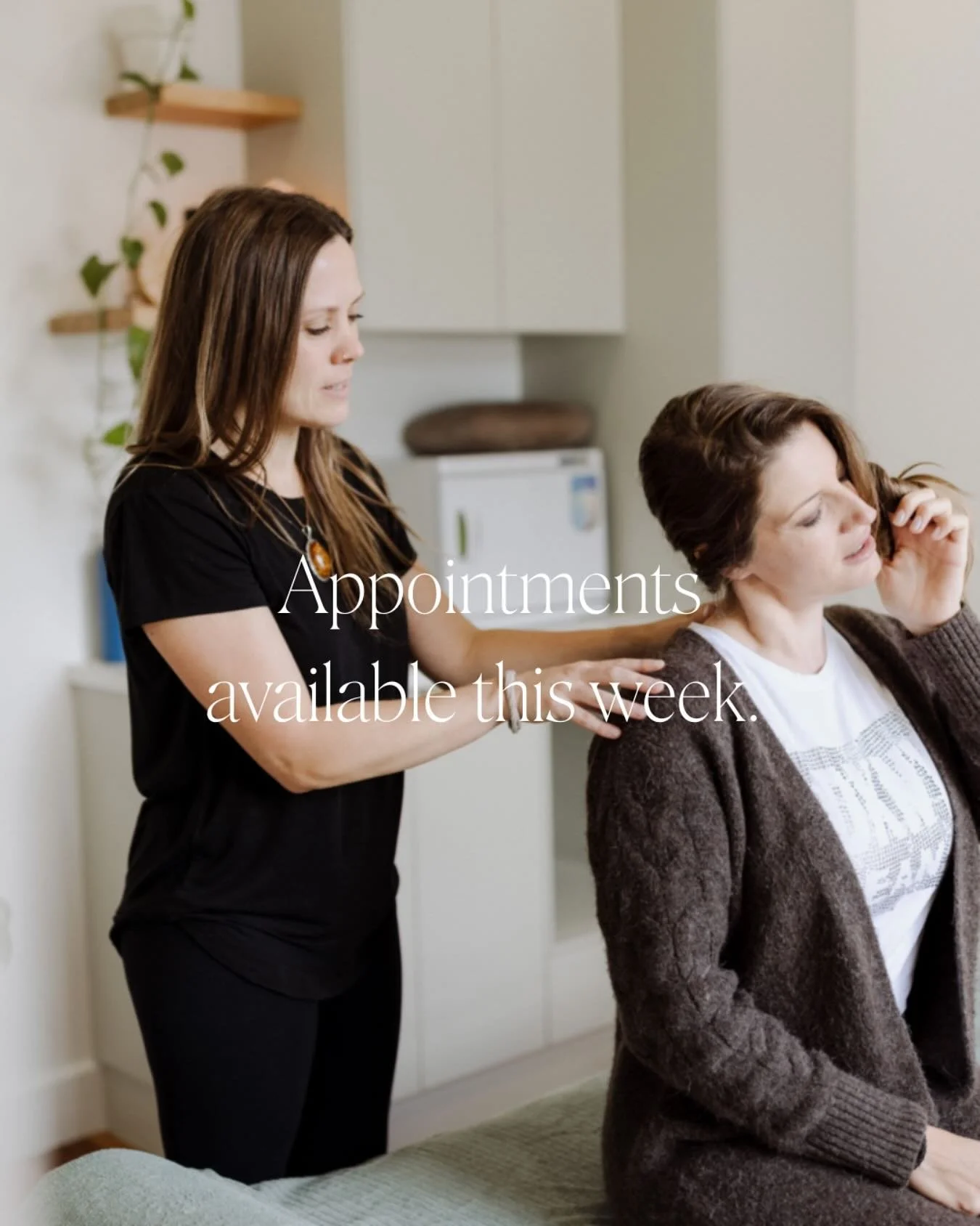 Remedial massage available this week! Book online via our website. 

Thursday 11th
Michelle: 10am - 60mins
Penny: 9am - 30mins
Kylie: 11:15am - 60mins 

Friday 12th
Michelle: 9am &amp; 1pm - 60mins
Cauvery: 2pm &amp; 3pm - 60mins
