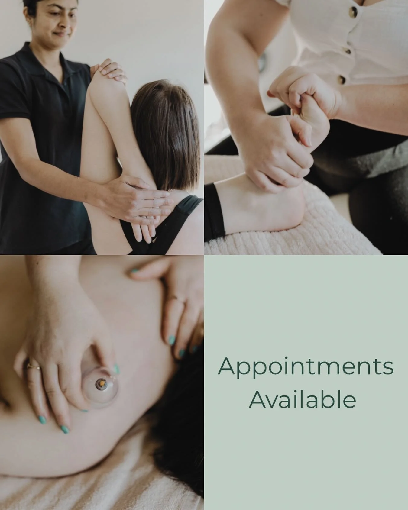 ✨Appointments available Thursday and Friday ✨

&bull; Thursday 16th
Michelle: 11:10am (45min) &amp; 1:50pm (60mins)
Penny: 10:25am &amp; 11:30am

&bull; Friday 17th
Cauvery: 11:10am, 12:15pm, 2pm &amp; 3:20pm

☎️ Call or book online