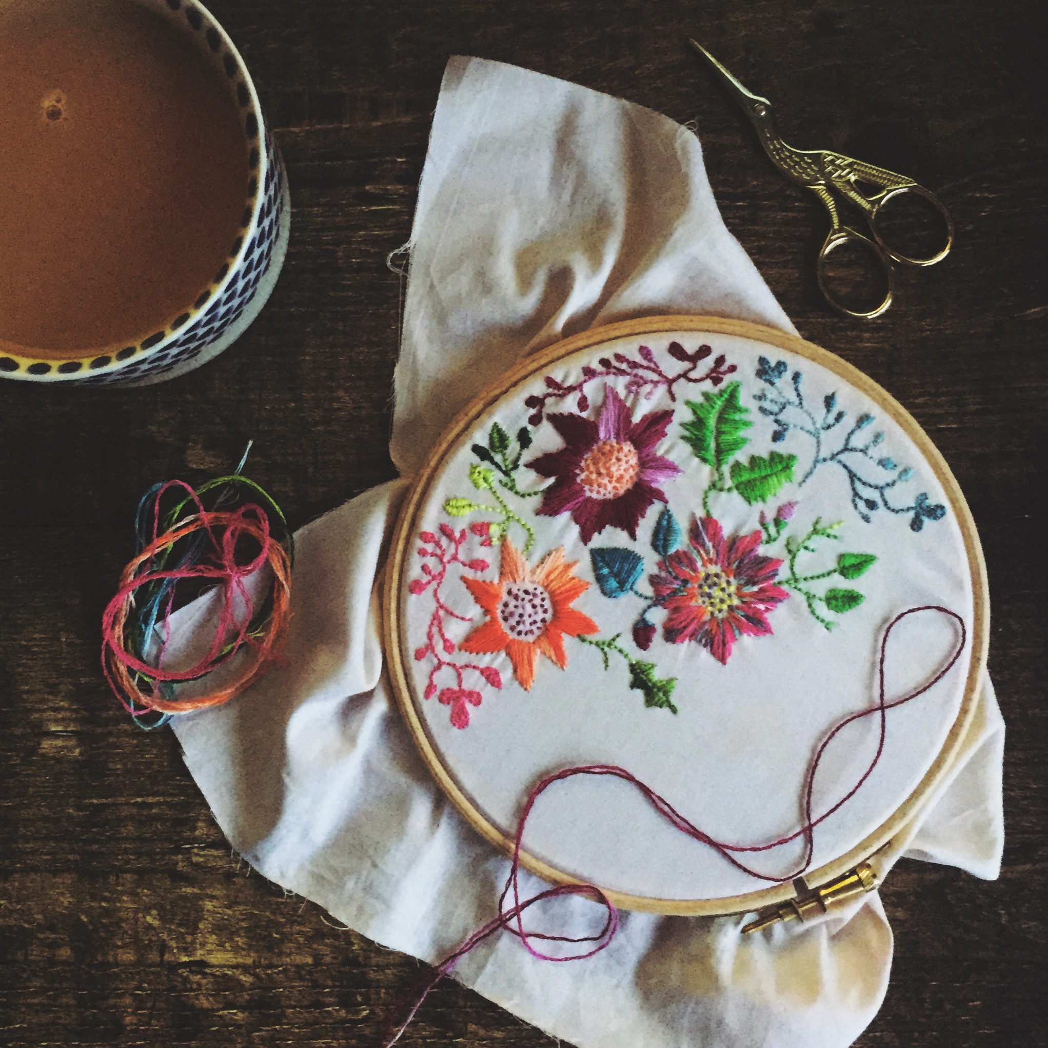 An embroidery I've been working on- my "slow art" project.