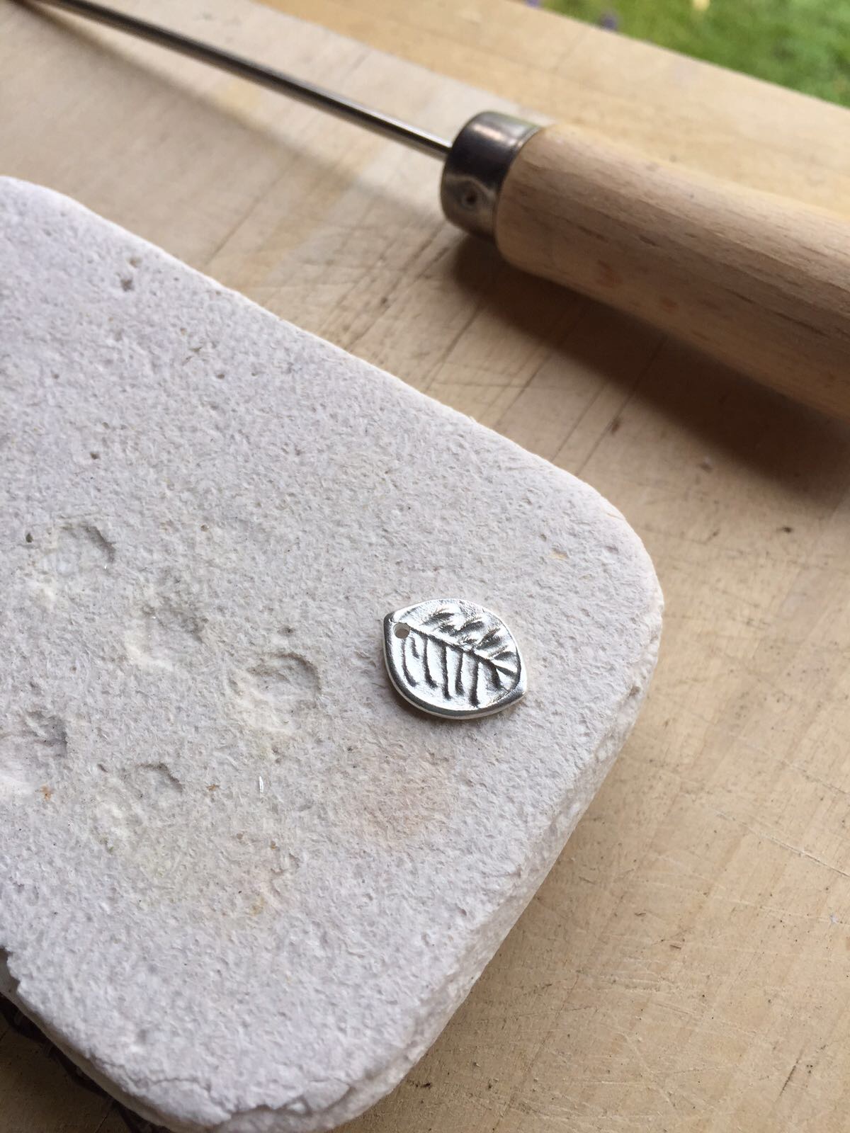After buffing with a brass brush.