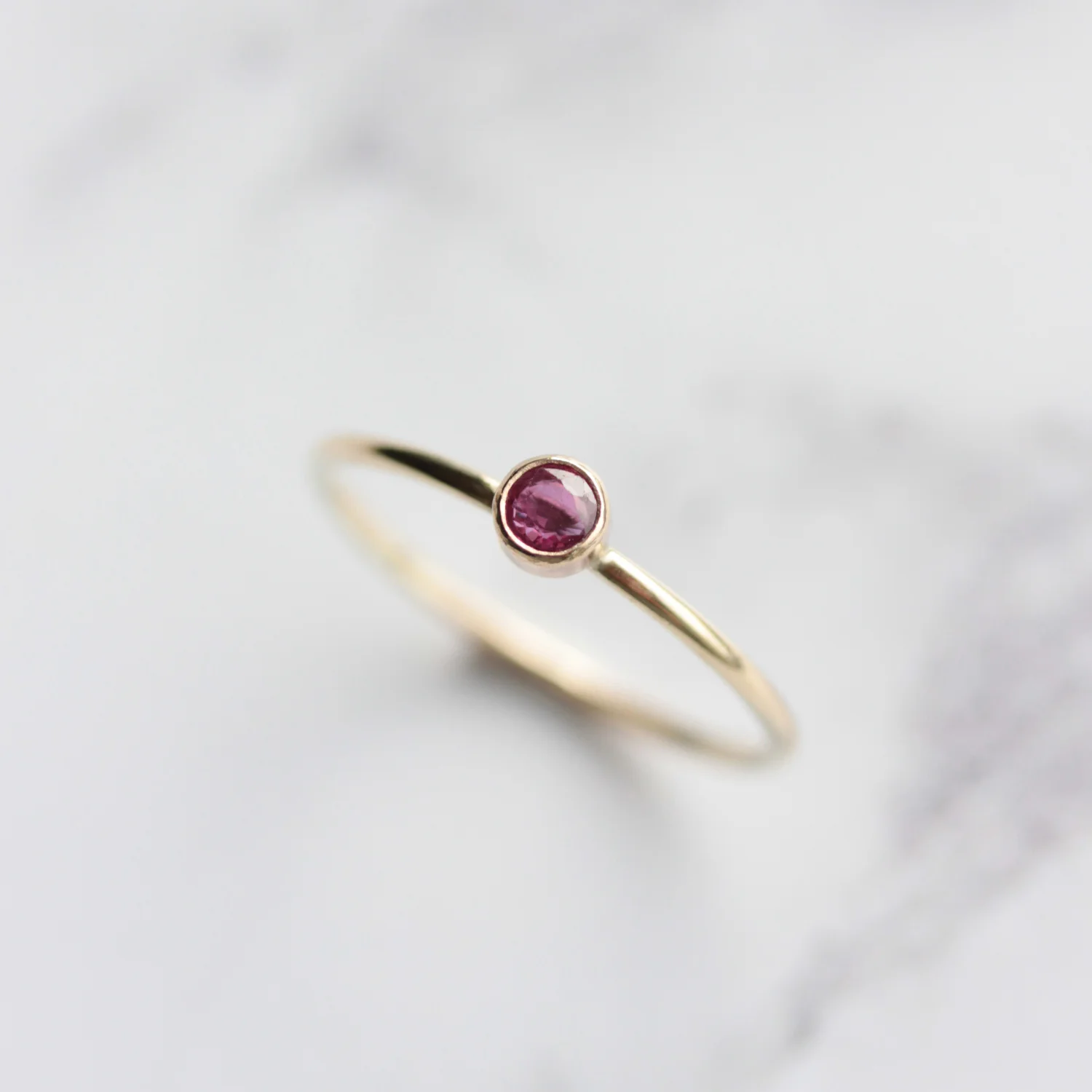 gold ruby stacking ring