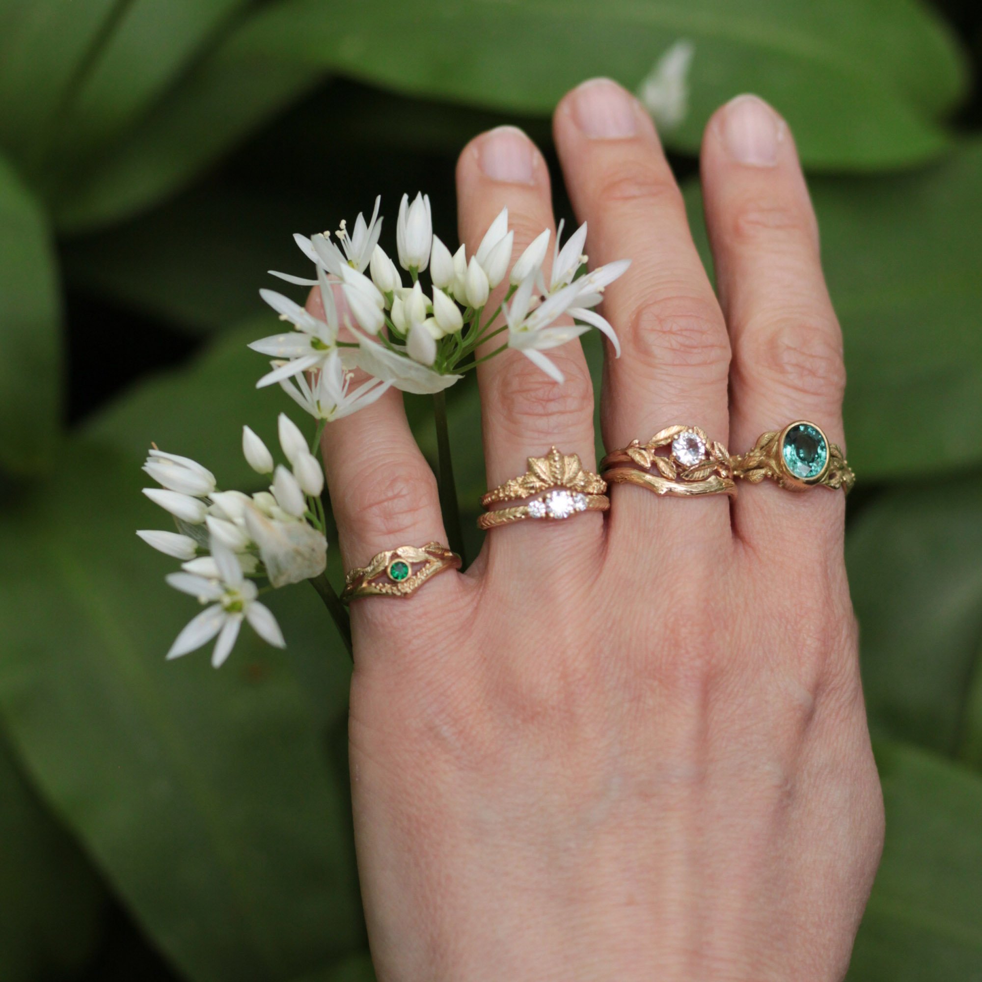 nature inspired wedding ring