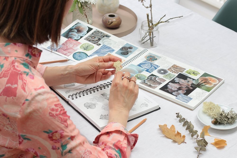 A little glimpse at my process. Before jewellery, my background was in art and illustration. Drawing is a big part of my creative process. I love collecting and observing nature finds, and drawing helps me narrow down my ideas for jewellery designs. 
