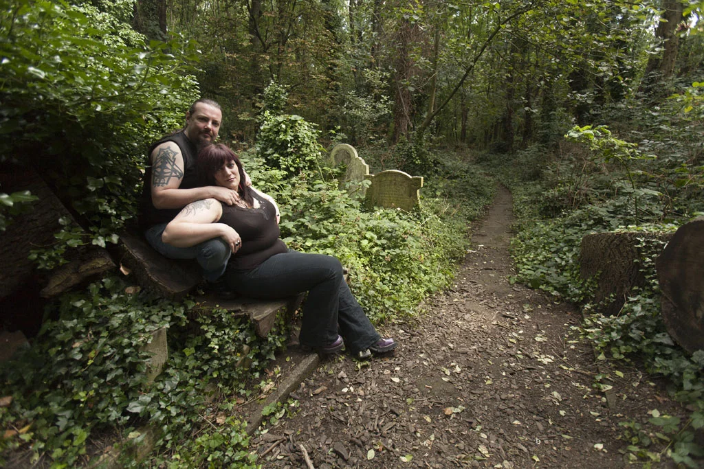 Darren and Caz - Portrait at Abney Park Cemetary - © Mario Julio Georgiou 2016