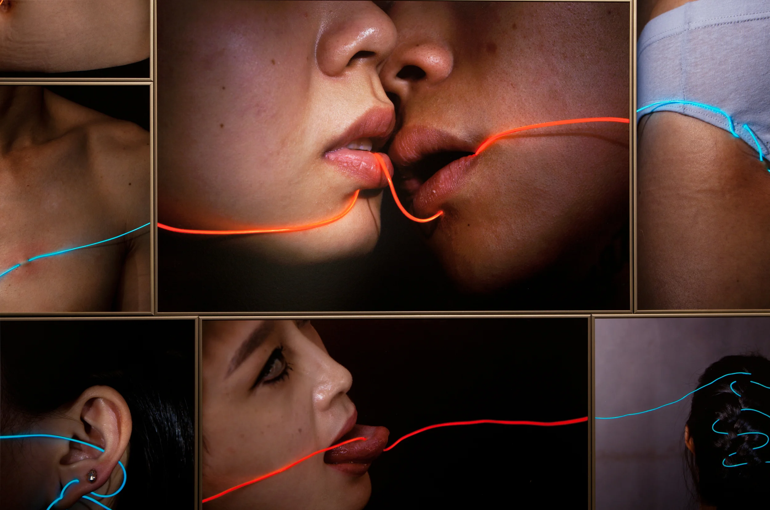 Hu Weiyi 胡为一 I quietly wait for the light to pierce my body, 2014, Photo Installation (detail)