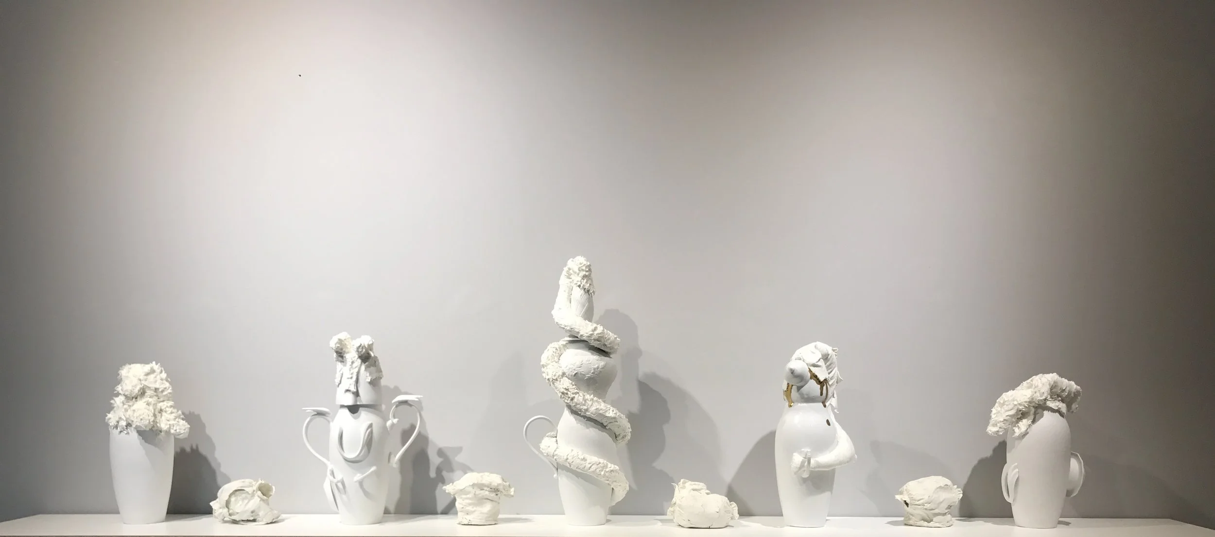 Corks and diapers, 2016, porcelain, variable dimension