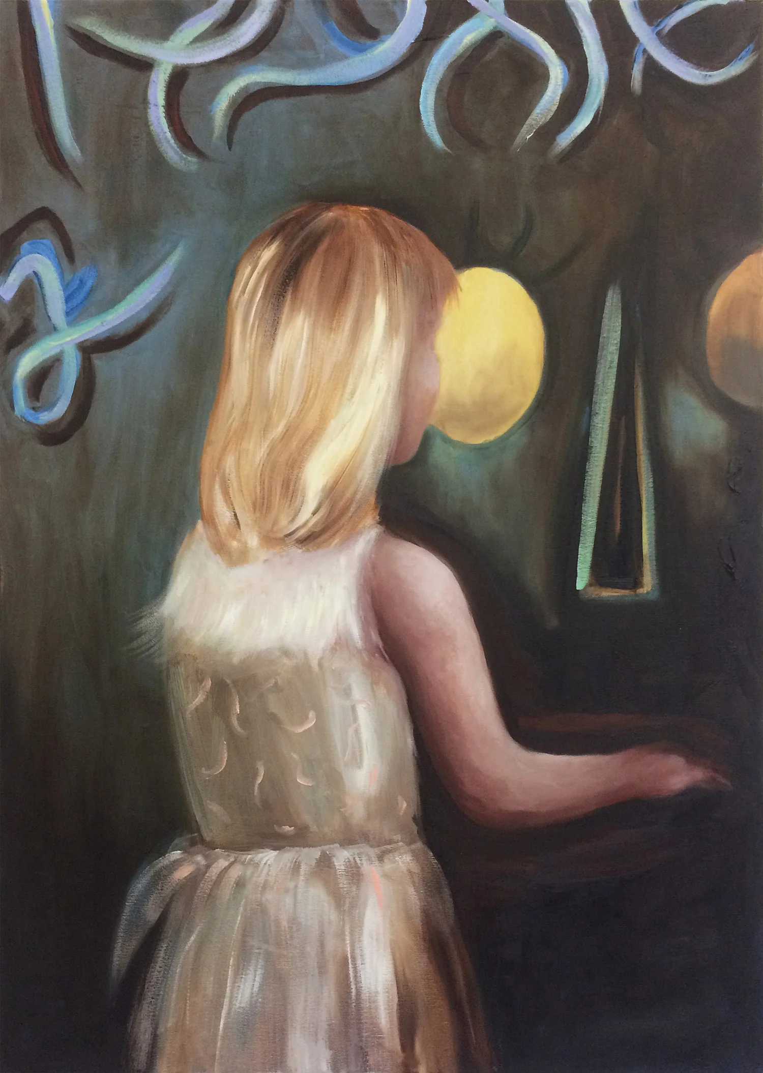 Sanningens mun , 2016-2017, oil on canvas, 100 x 80 cm