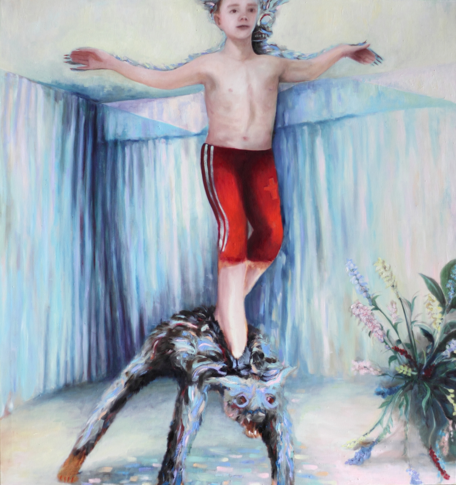 Hustlers , 2017, oil on canvas, 160 x 150 cm