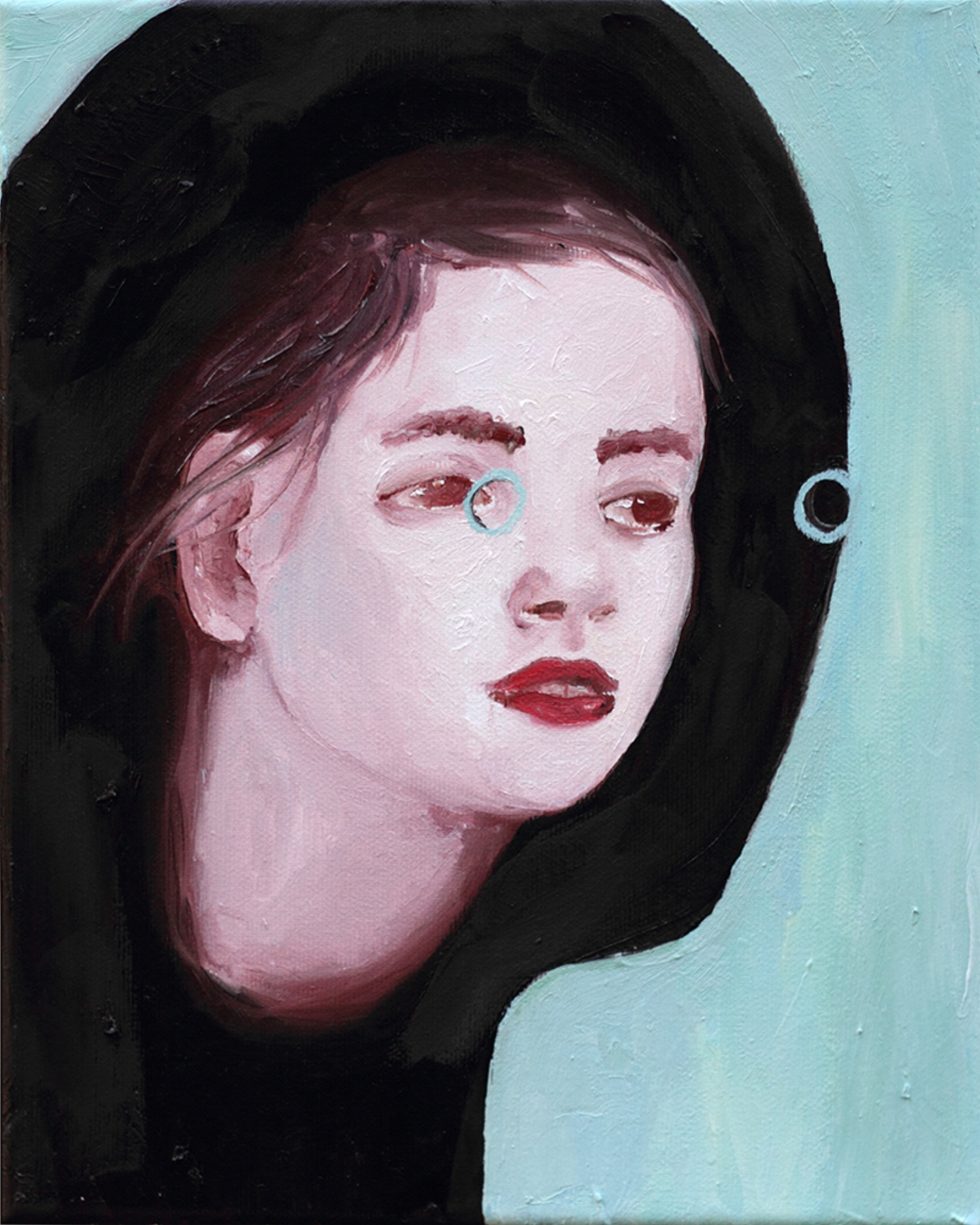 Abduction VIIII , 2017, oil on canvas, 100 x 80 cm