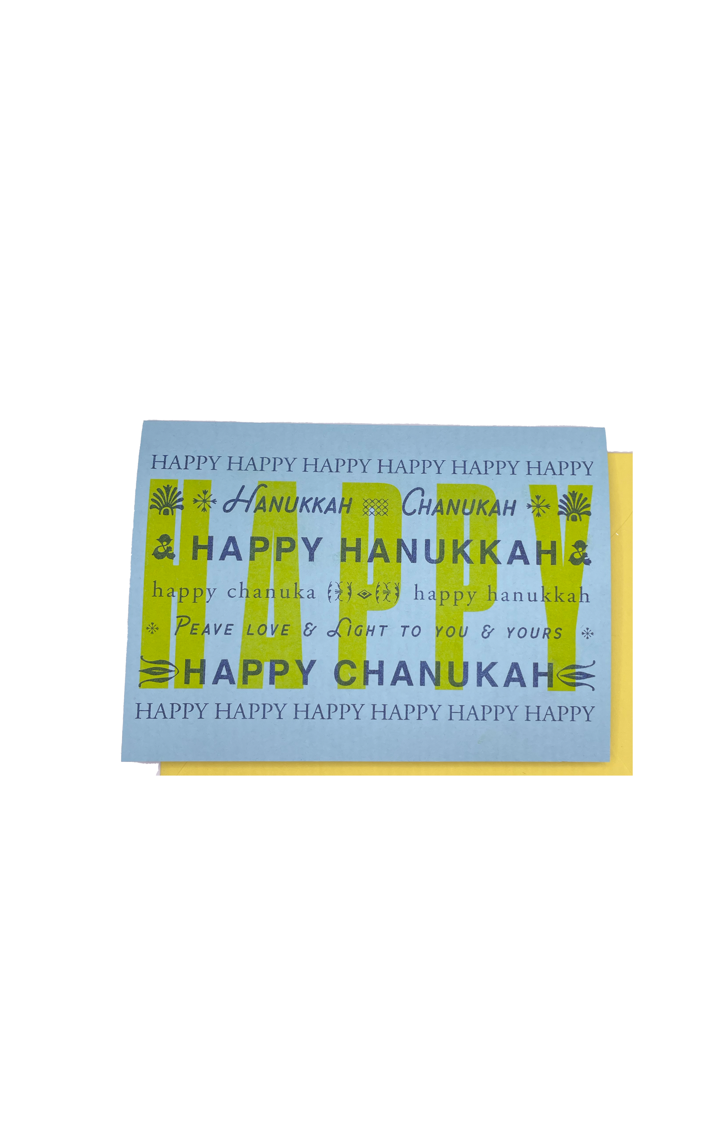 Happy Hanukkah Riso Greeting Card