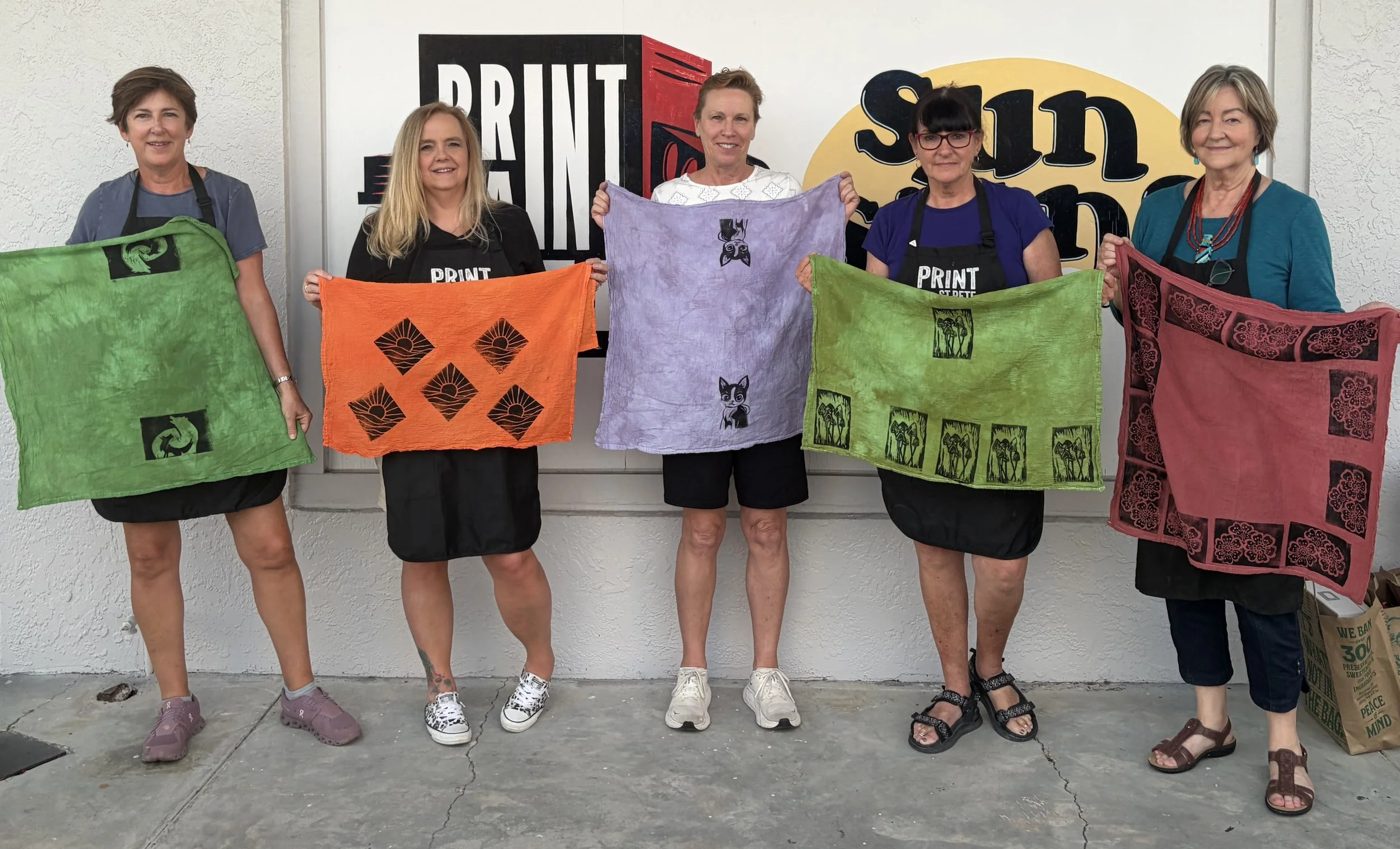 Beginner Block Printing: Tea Towels with More Love Studio - Weds. 9/23 6pm-8:30pm