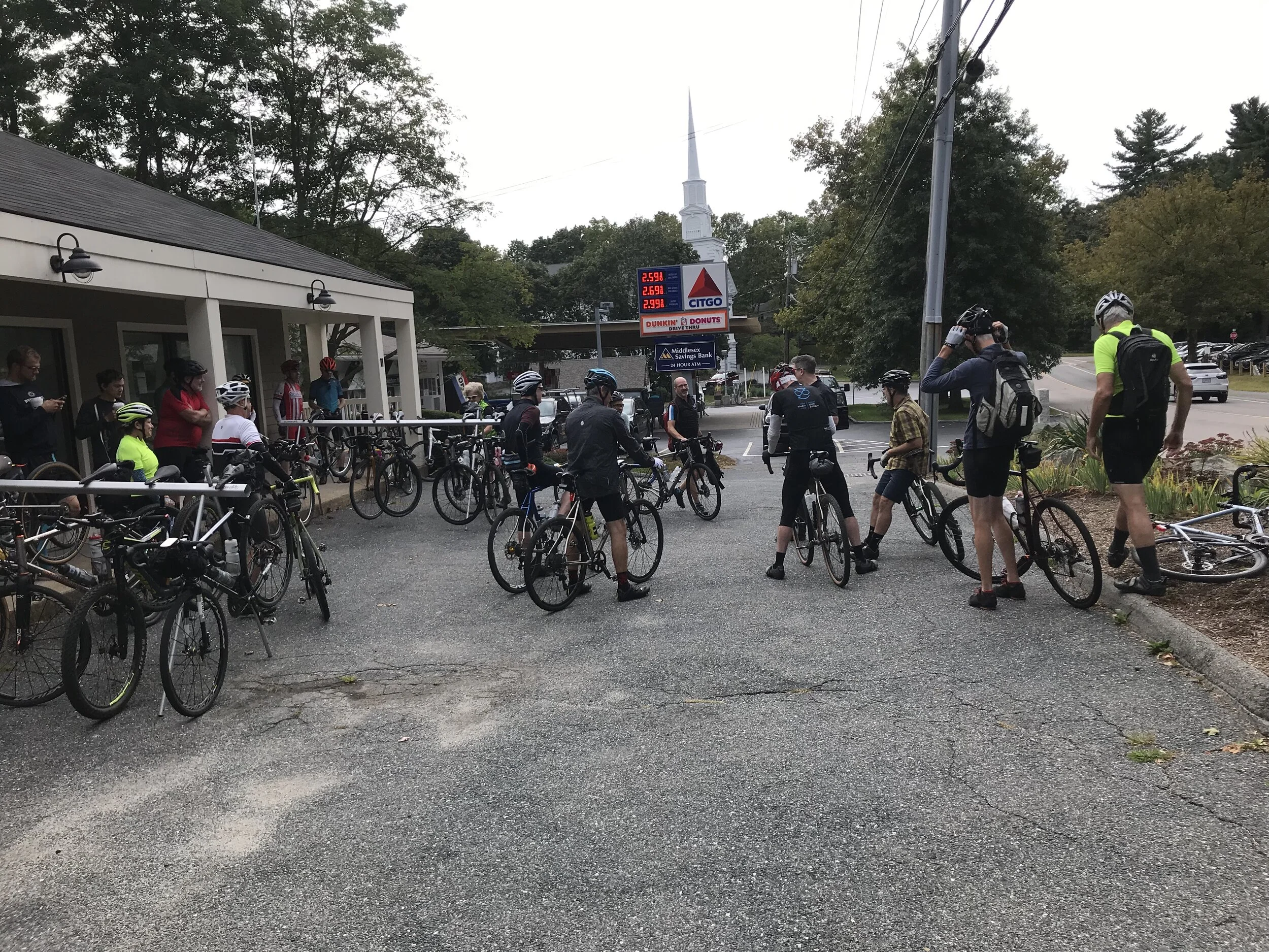 Riders preparing for rollout.
