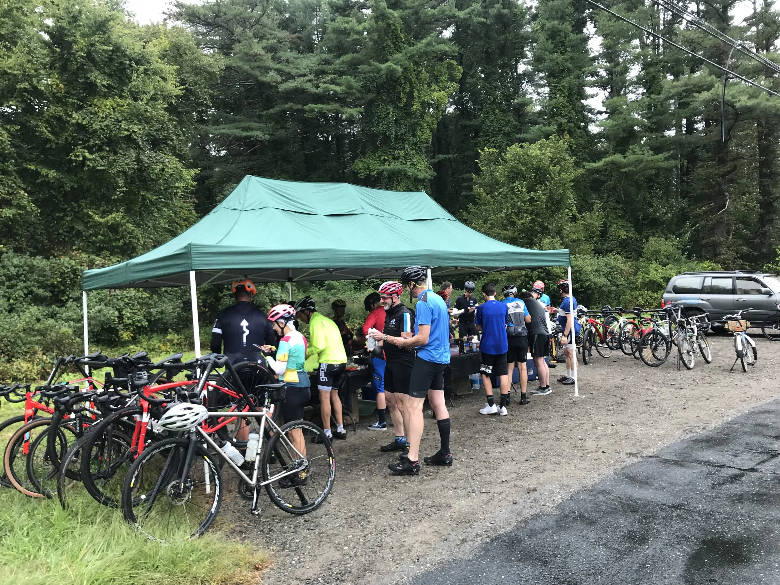 The mid-ride food stop saw all of the riders during the day and night rides, and it was exceptionally well stocked with all kinds of food.