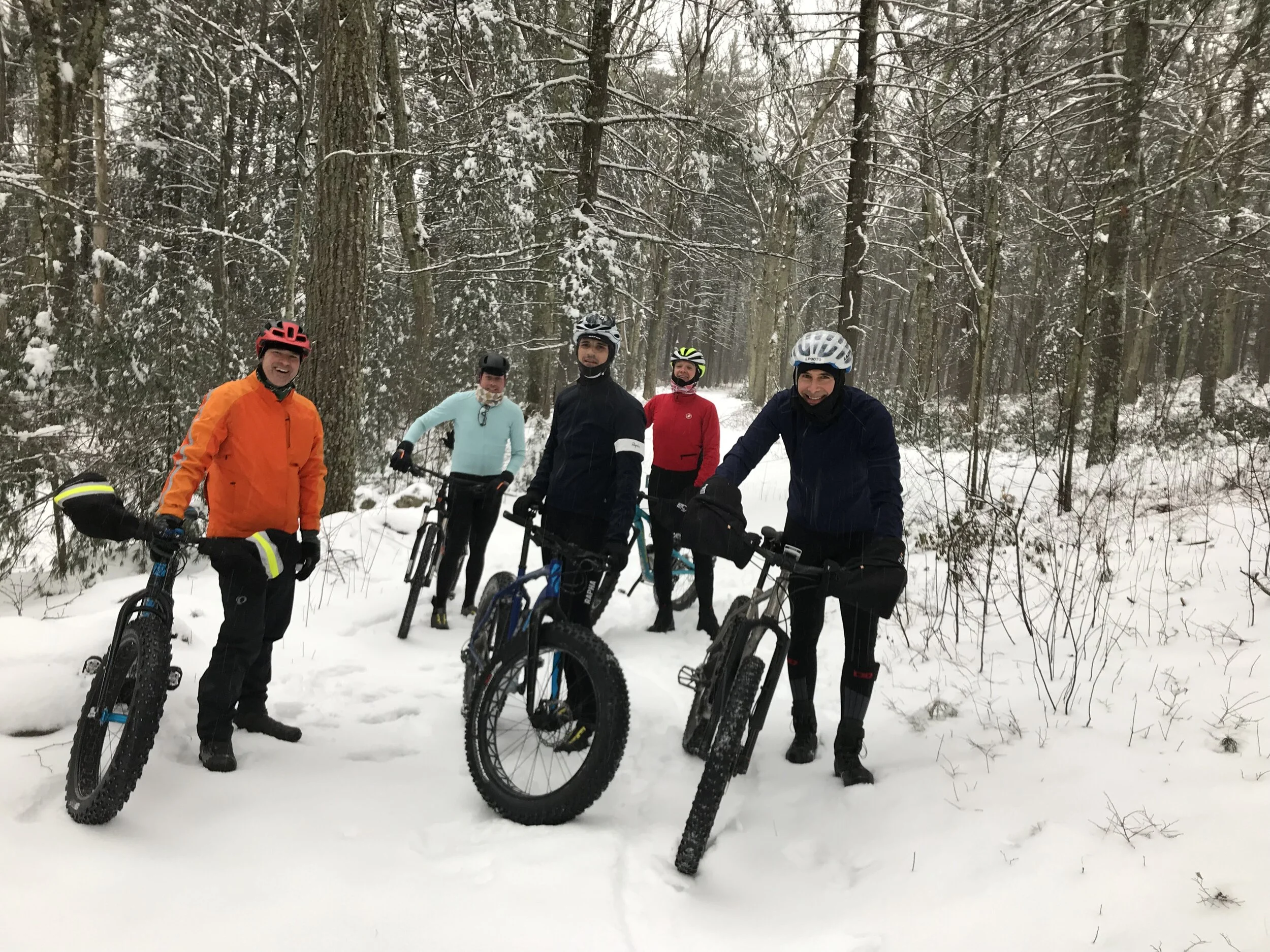 This group hadn’t ever ridden together before, but they all had a day to remember on the trails after one of the best snows fell the night before.