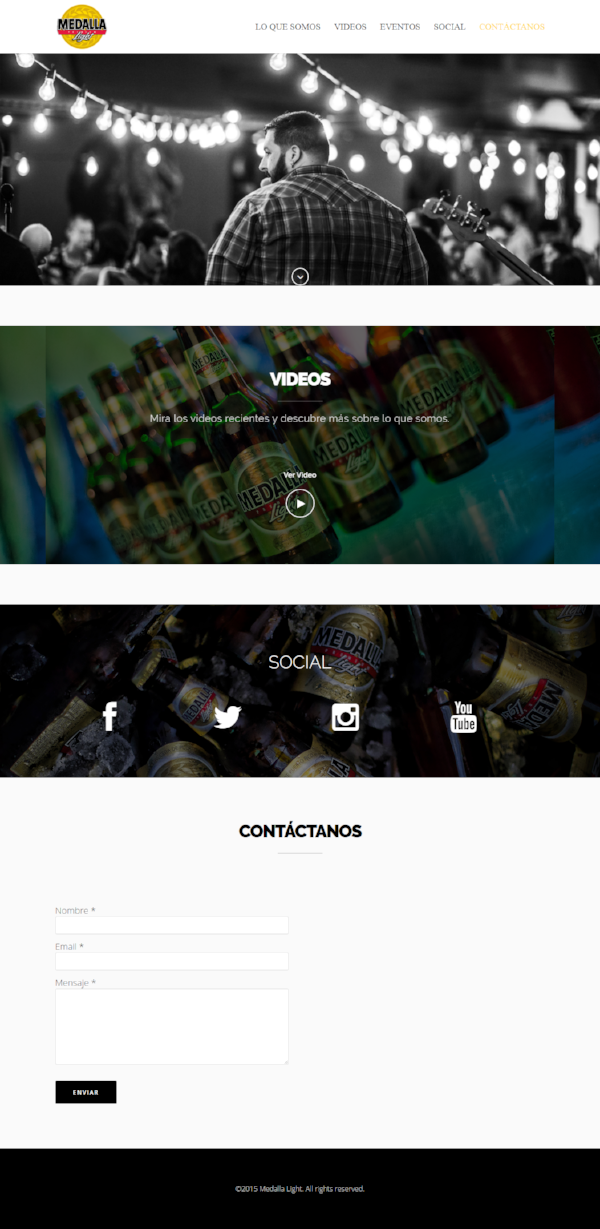 MedallaLight.com Home page
