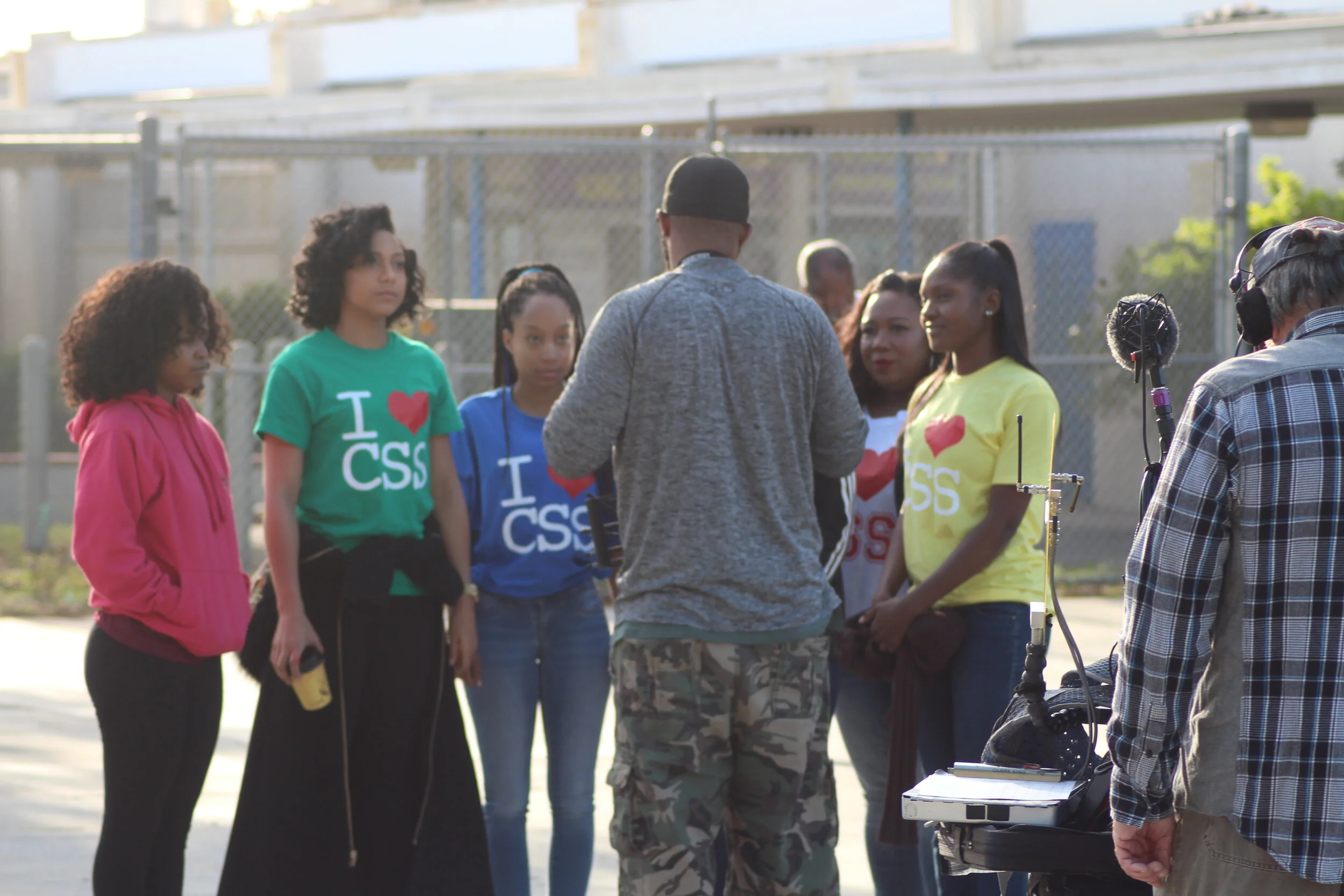 Director Zak Kareem talking to the CSS woman