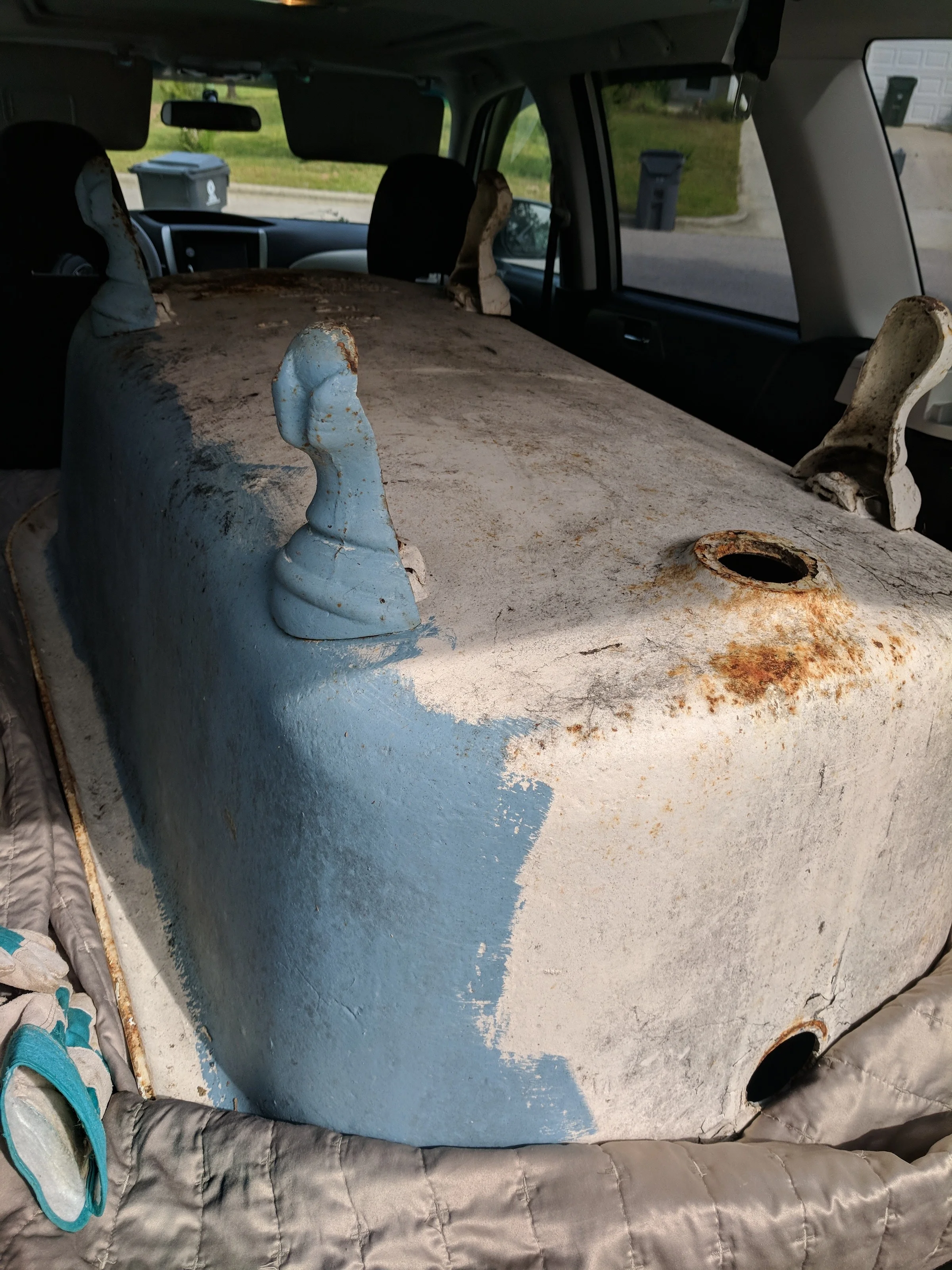 Claw foot tub monster. Subaru Forester’s can handle them. Don’t forget to wear protective gloves people.