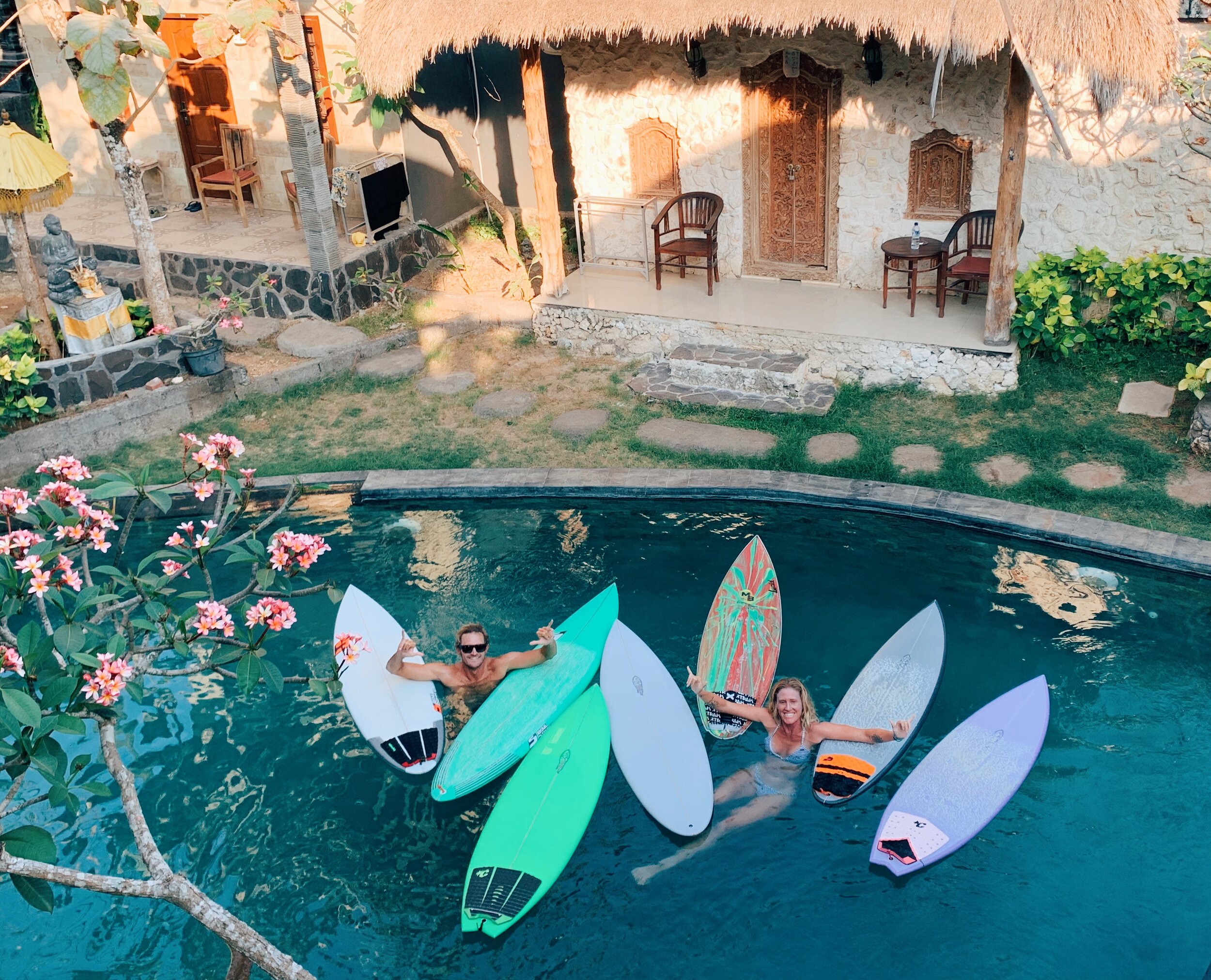  We couldn’t resist the quiver shot in the pool. 